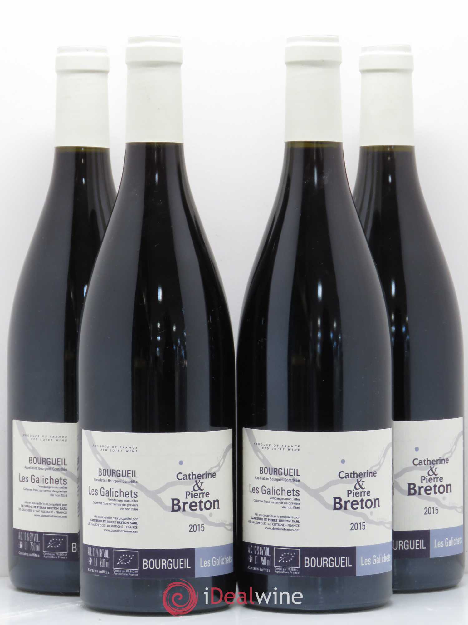 Bourgueil Les Galichets Catherine et Pierre Breton 2015 - Lot de 4 bouteilles - 0