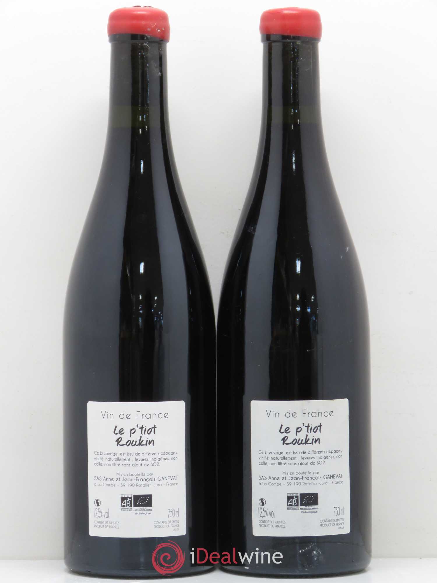 Vin de France Le P'tiot Roukin Anne et Jean François Ganevat 2015 - Lot de 2 bouteilles - 1