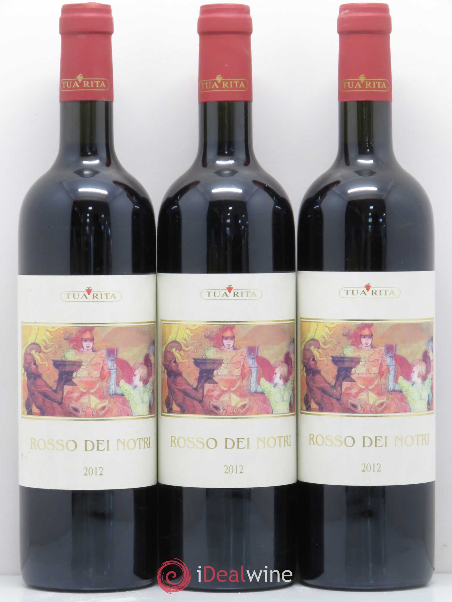 Toscana IGT IGT Rosso dei Notri Tua Rita 2012 - Lot de 3 bouteilles - 0