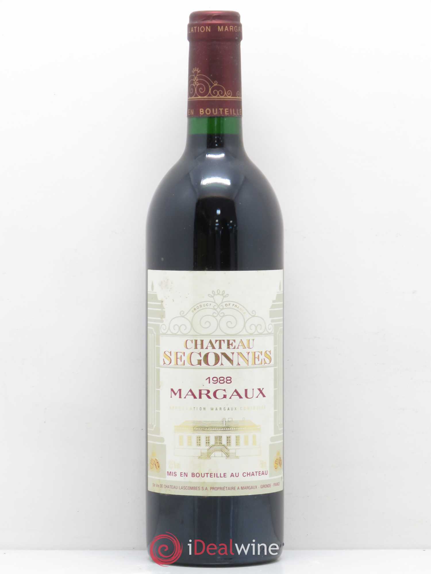 Château Segonnes 1988 - Lot de 1 bouteille - 0