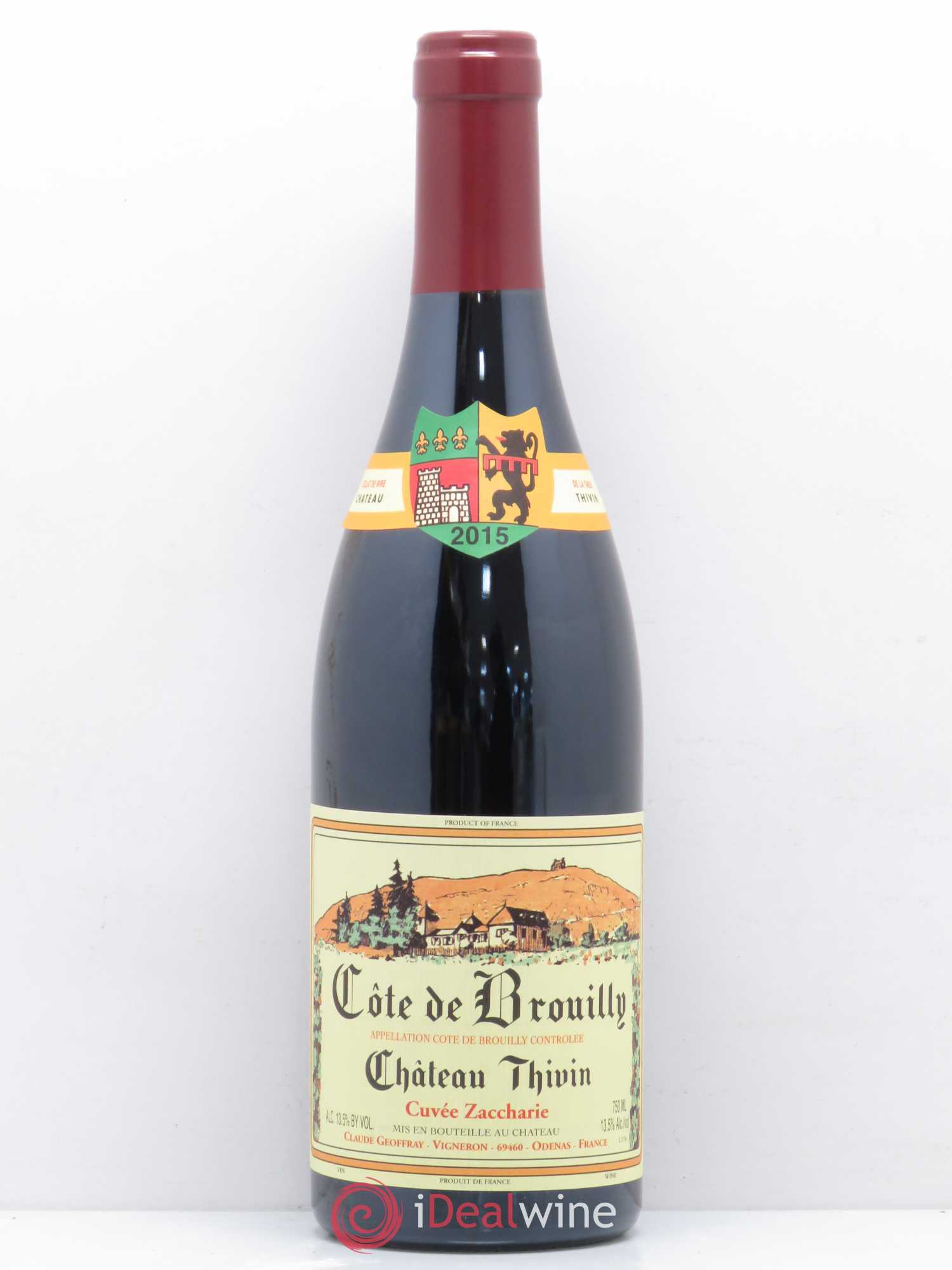 Côte de Brouilly Cuvée Zaccharie Château Thivin 2015 - Lot de 1 bouteille - 0