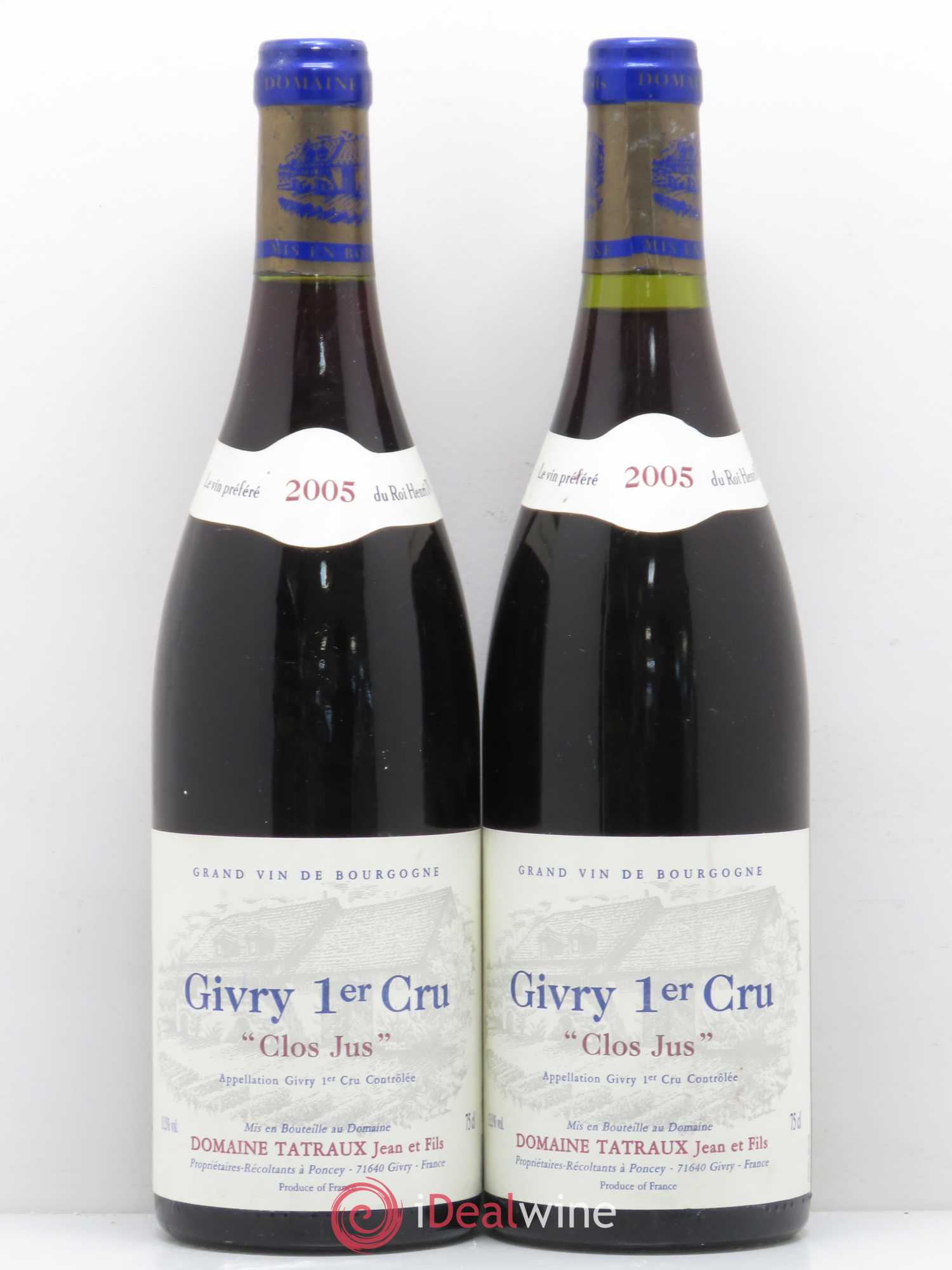 Givry Clos Jus Tatraux 2005 - Posten von 2 Flaschen - 0