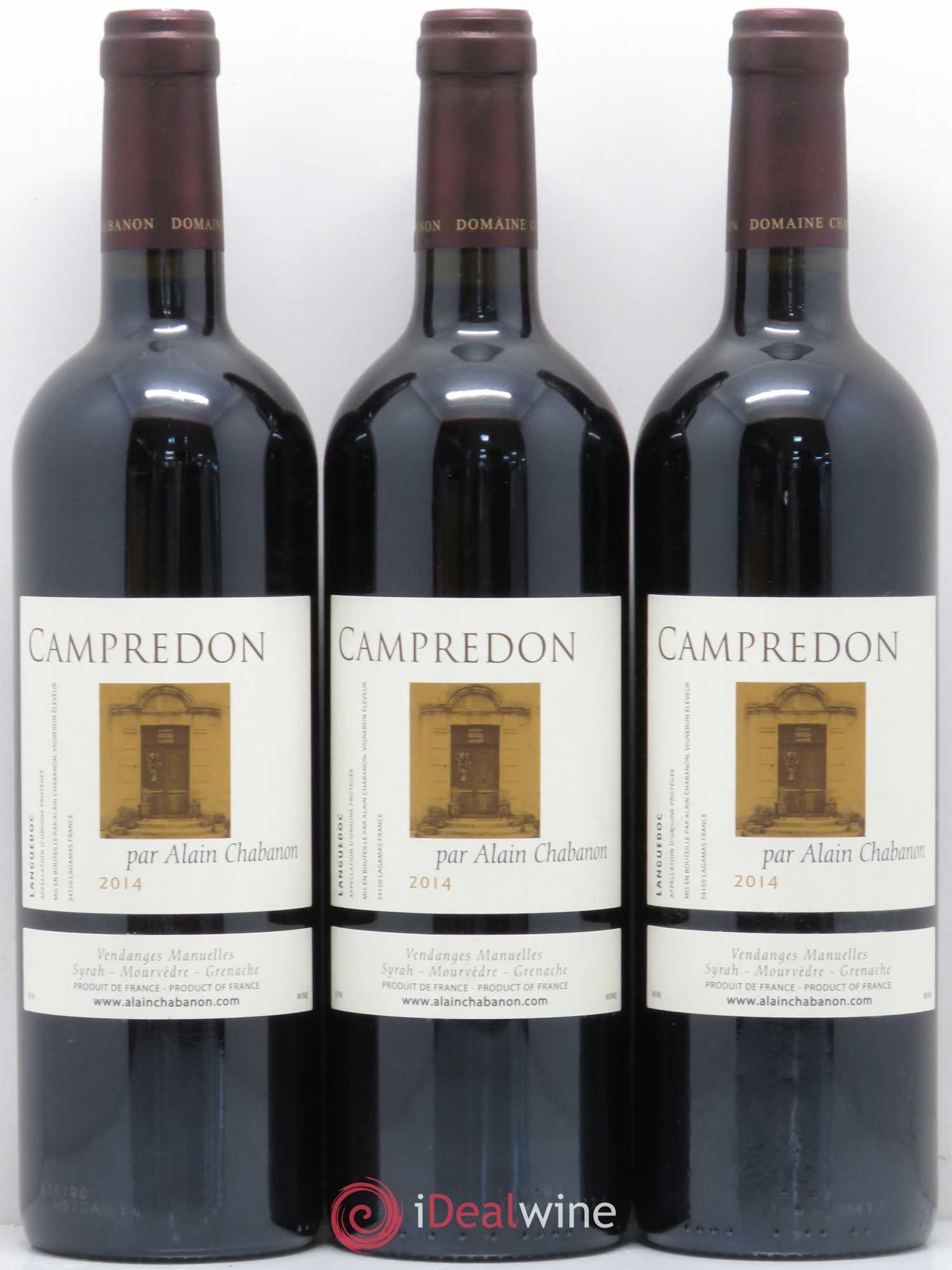 Terrasse du Larzac (anciennement Coteaux du Languedoc) Campredon Alain Chabanon (Domaine) 2014 - Lot de 3 bouteilles - 0