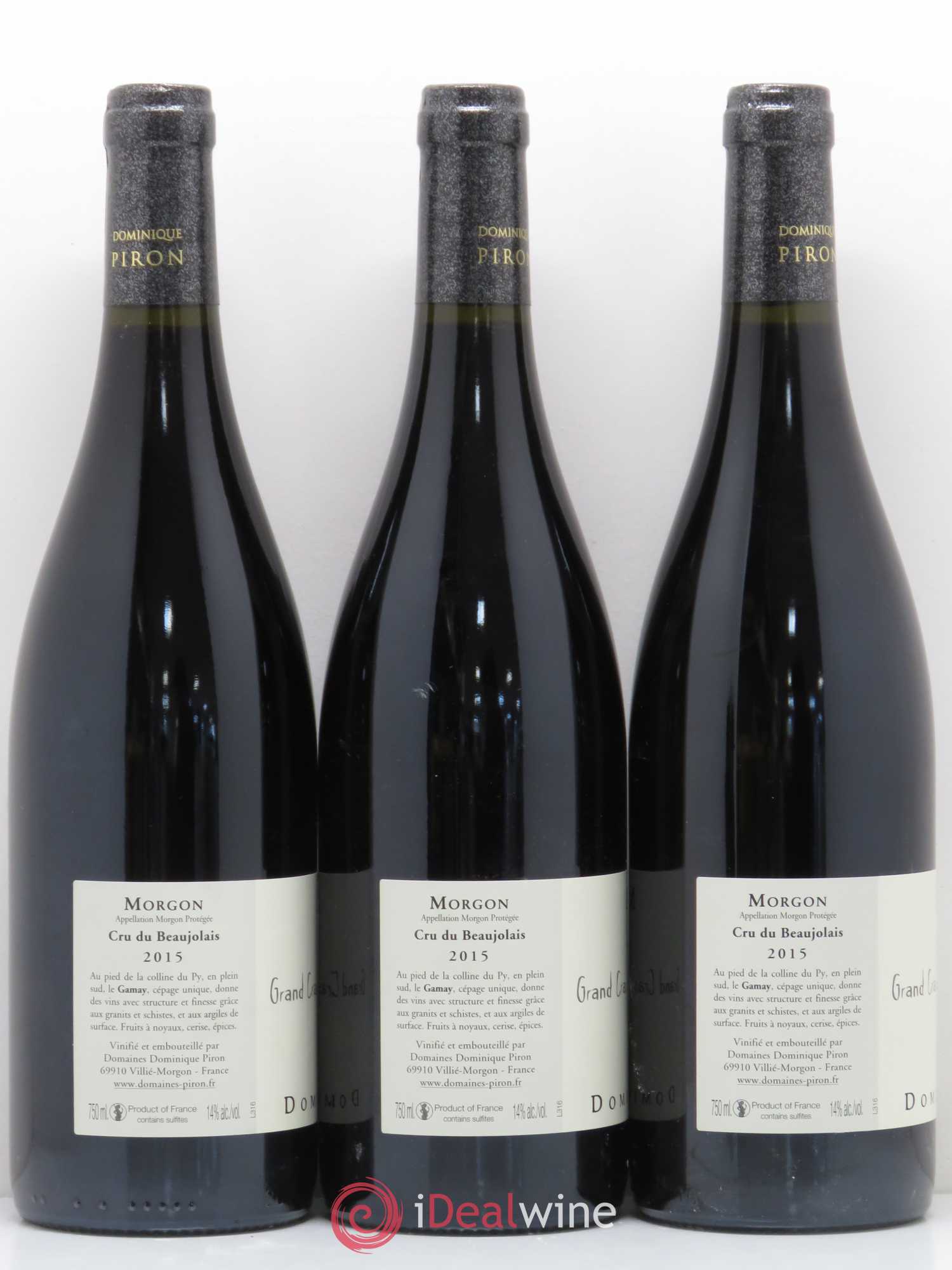 Morgon Grand Cras Dominique Piron (Domaine) 2015 - Lot de 3 bouteilles - 1