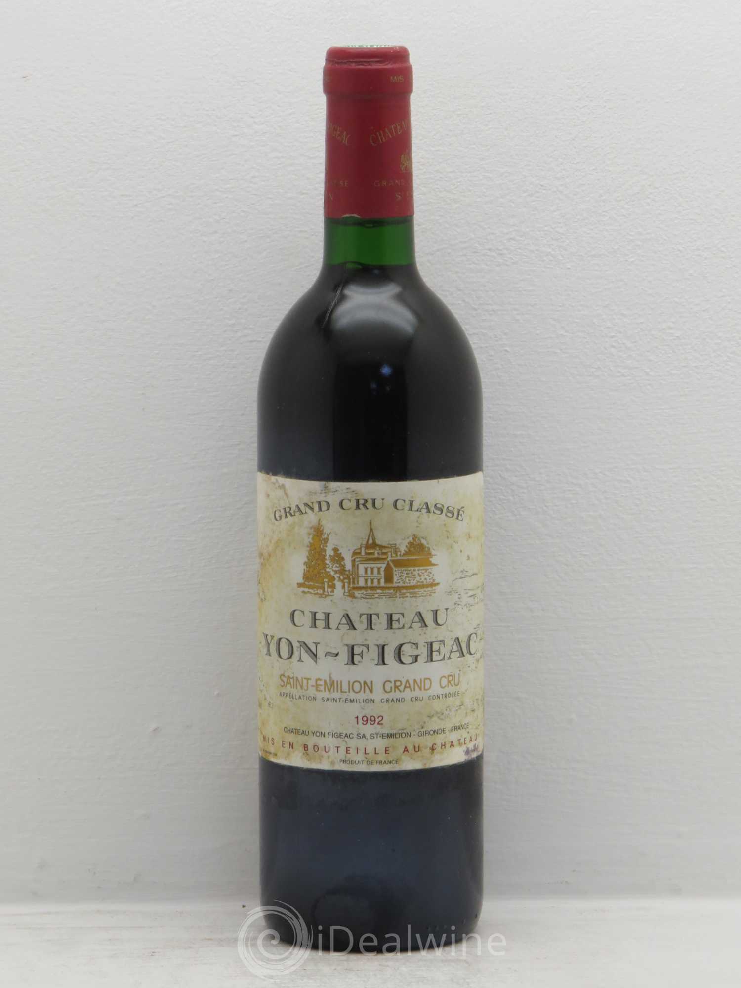 Château Yon Figeac Grand Cru Classé 1992 - Lot de 1 bouteille - 0