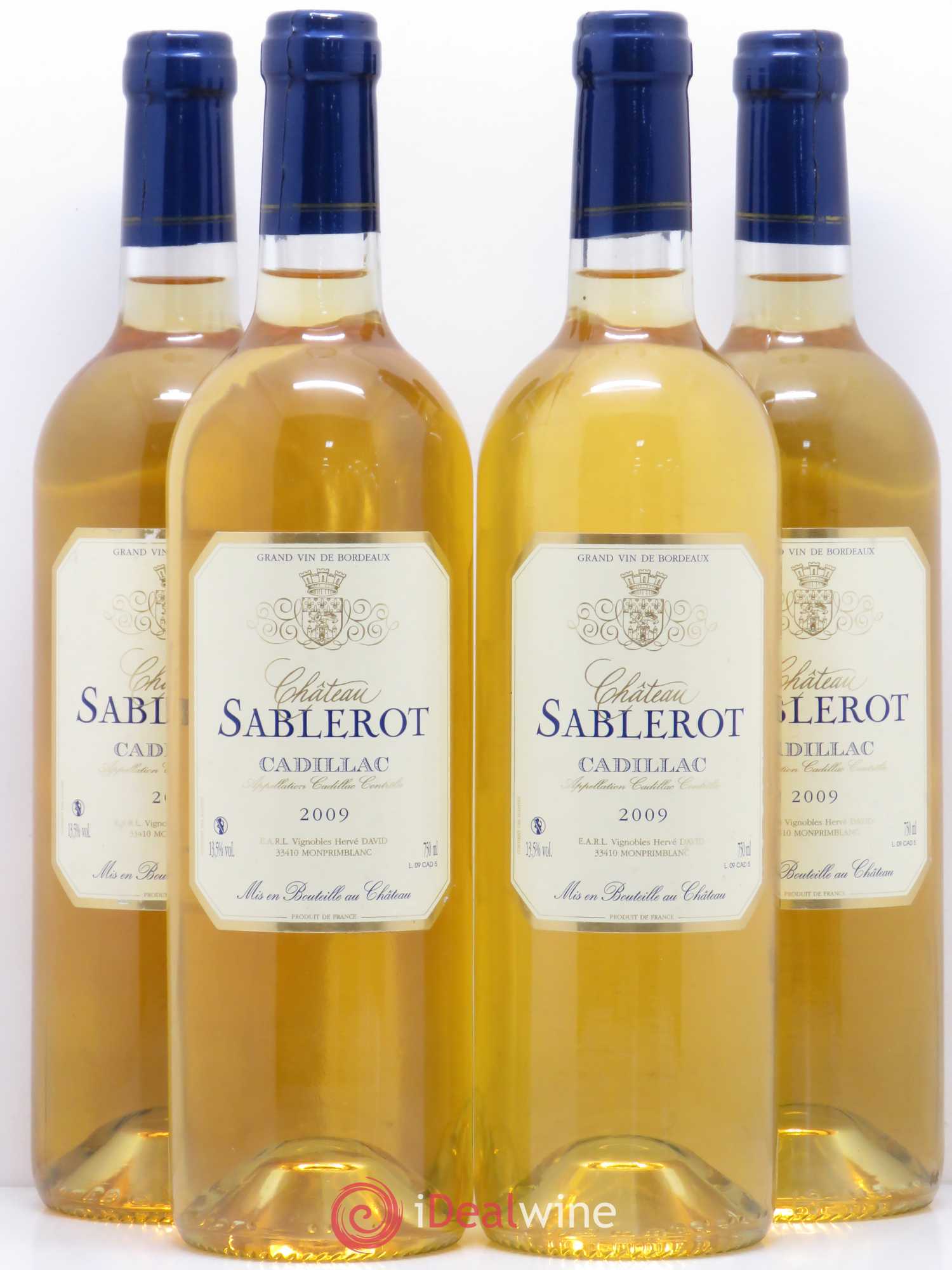 Cadillac Château Sablerot 2009 - Lotto di 4 bottiglie - 0