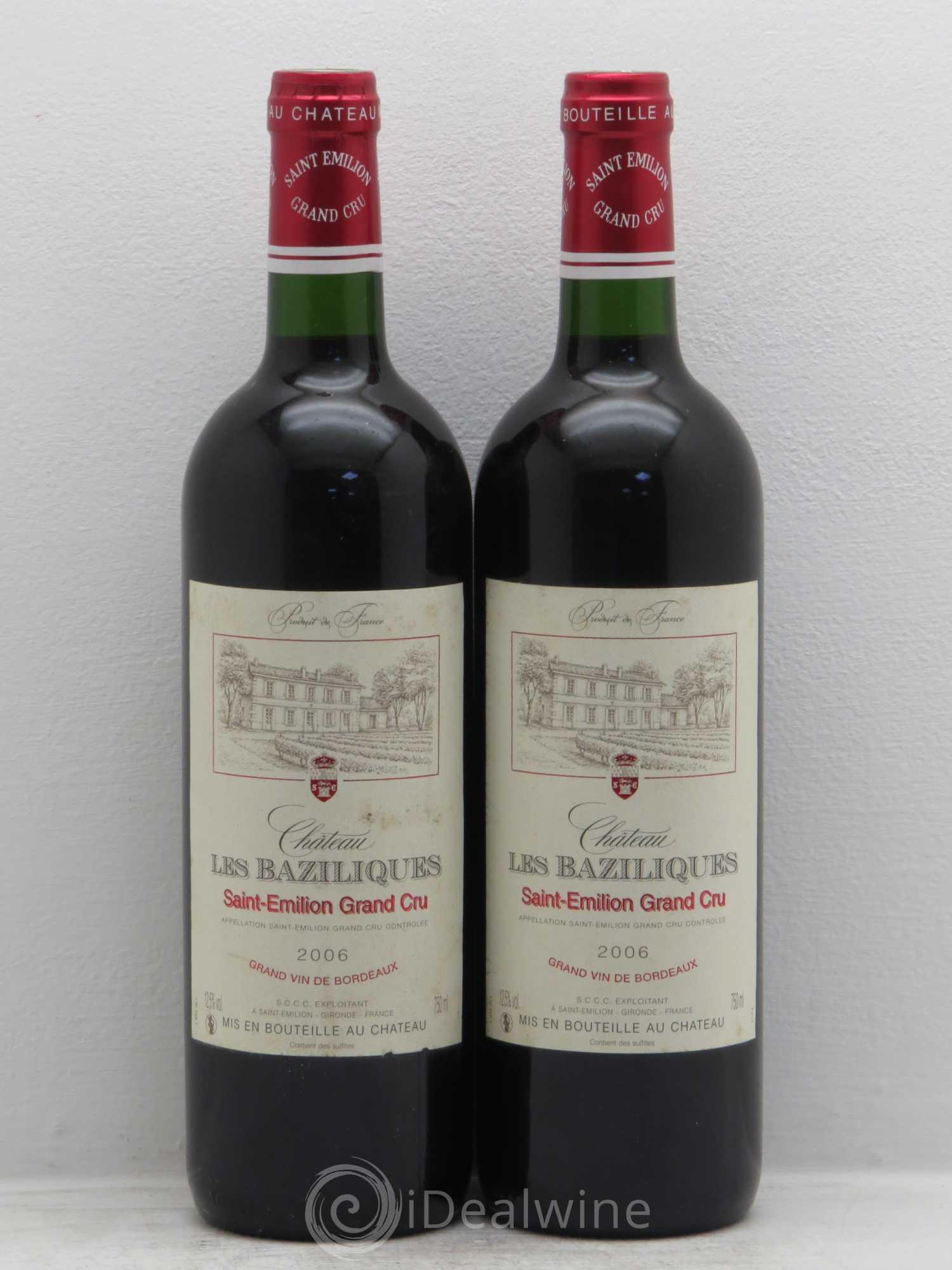 Saint-Émilion Chateau les Baziliques (sans prix de réserve) 2006 - Lotto di 2 bottiglie - 0