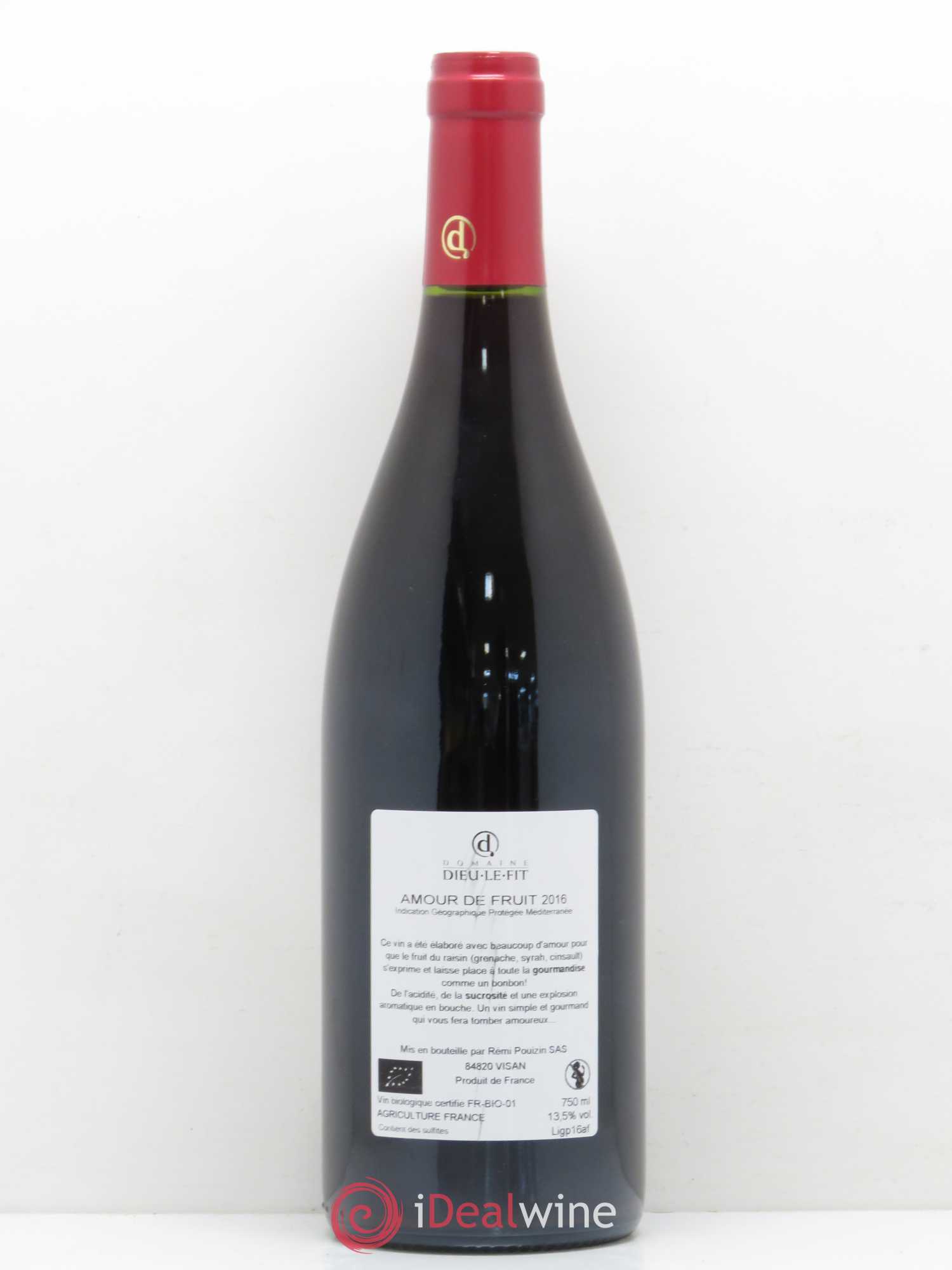 Divers IGP Méditerannée Amour de Fruit Rémi Pouizin (sans prix de réserve) 2017 - Lot de 1 bouteille - 1
