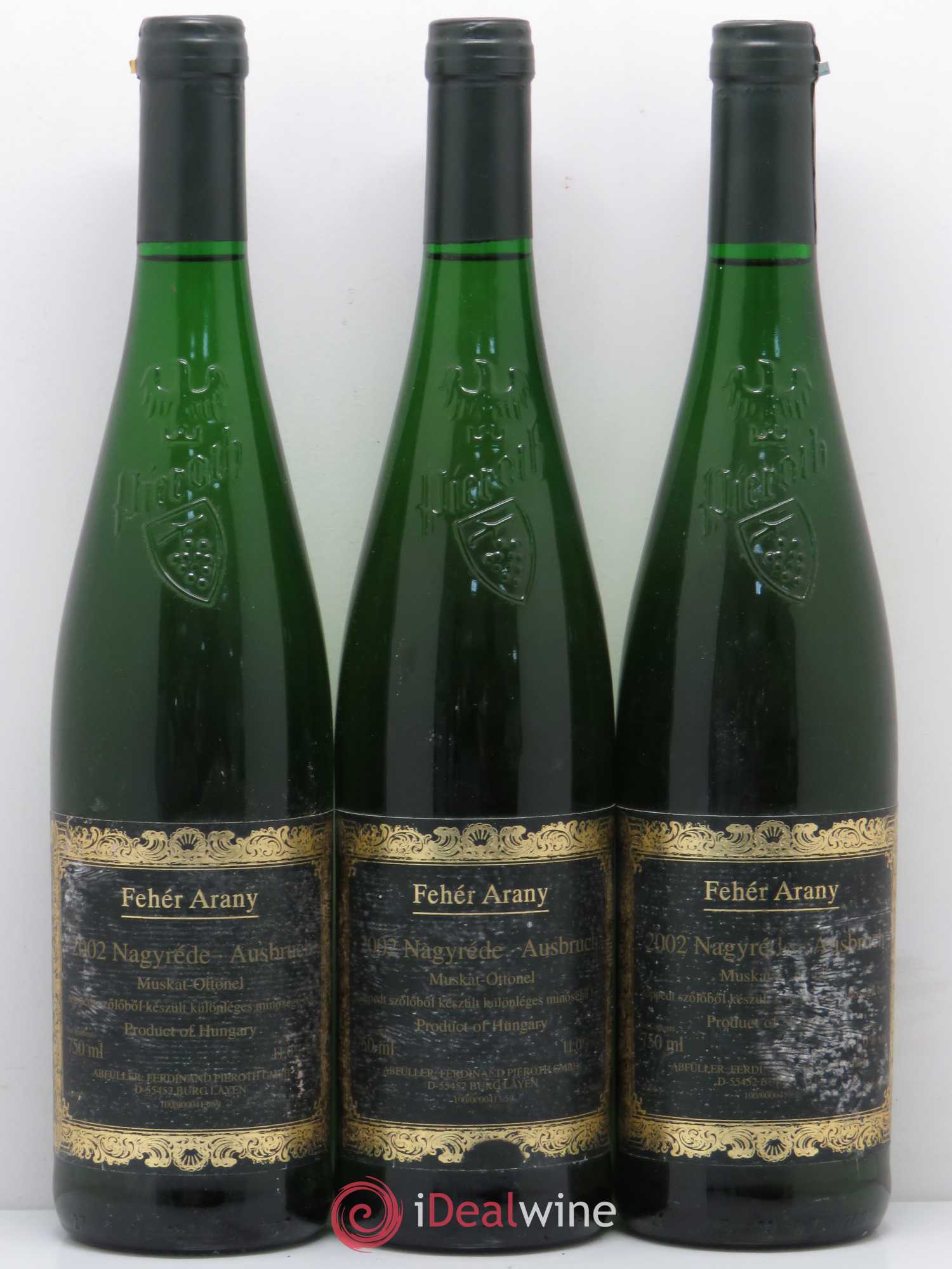 Vins Etrangers Hongrie Nagyrede Ausbruch Muskat Ottonel Fehèr Arany (sans prix de réserve) 2002 - Lot de 6 bouteilles - 1