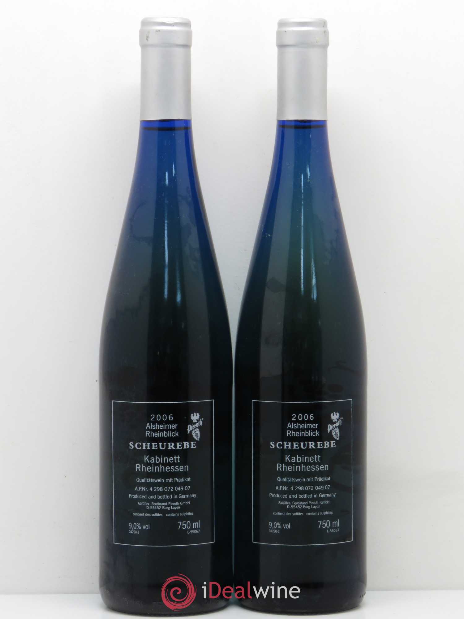 Allemagne Mosel-Saar Scheurebe Kabinett Rheinhessen Alsheimer Rheinblick (sans prix de réserve) 2006 - Lot de 4 bouteilles - 2