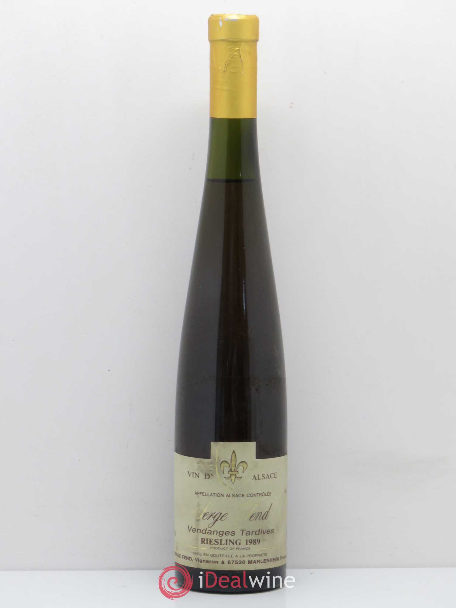 Riesling Vendanges Tardives 1989 - Posten von 1 Flasche - 0