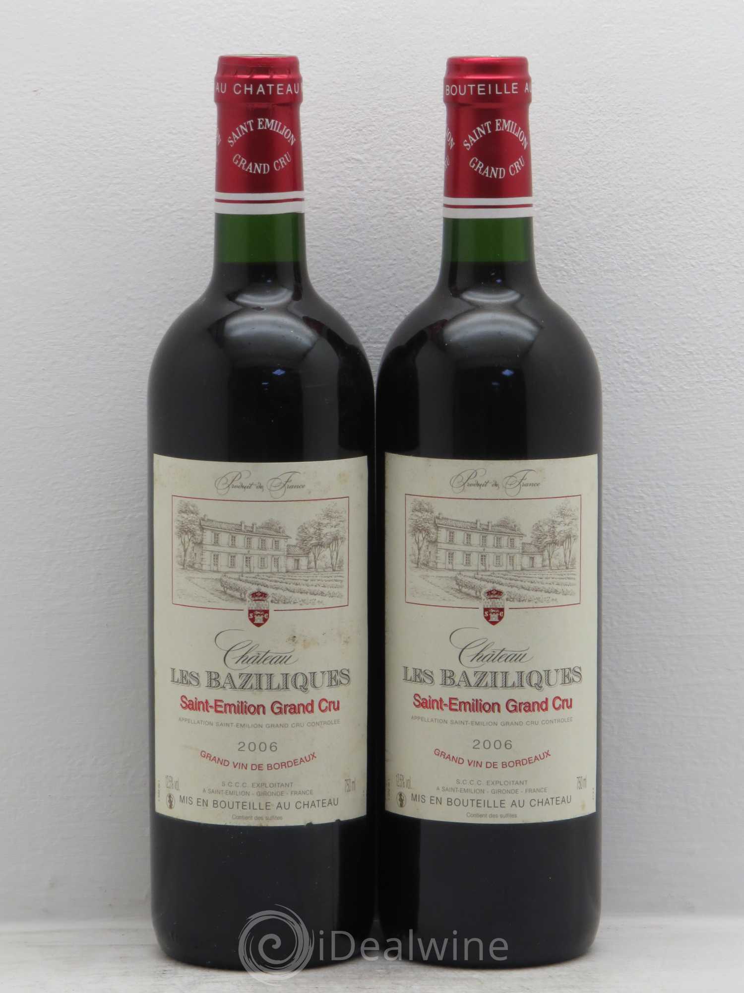 Saint-Émilion Chateau les Baziliques 2006 - Lotto di 2 bottiglie - 0