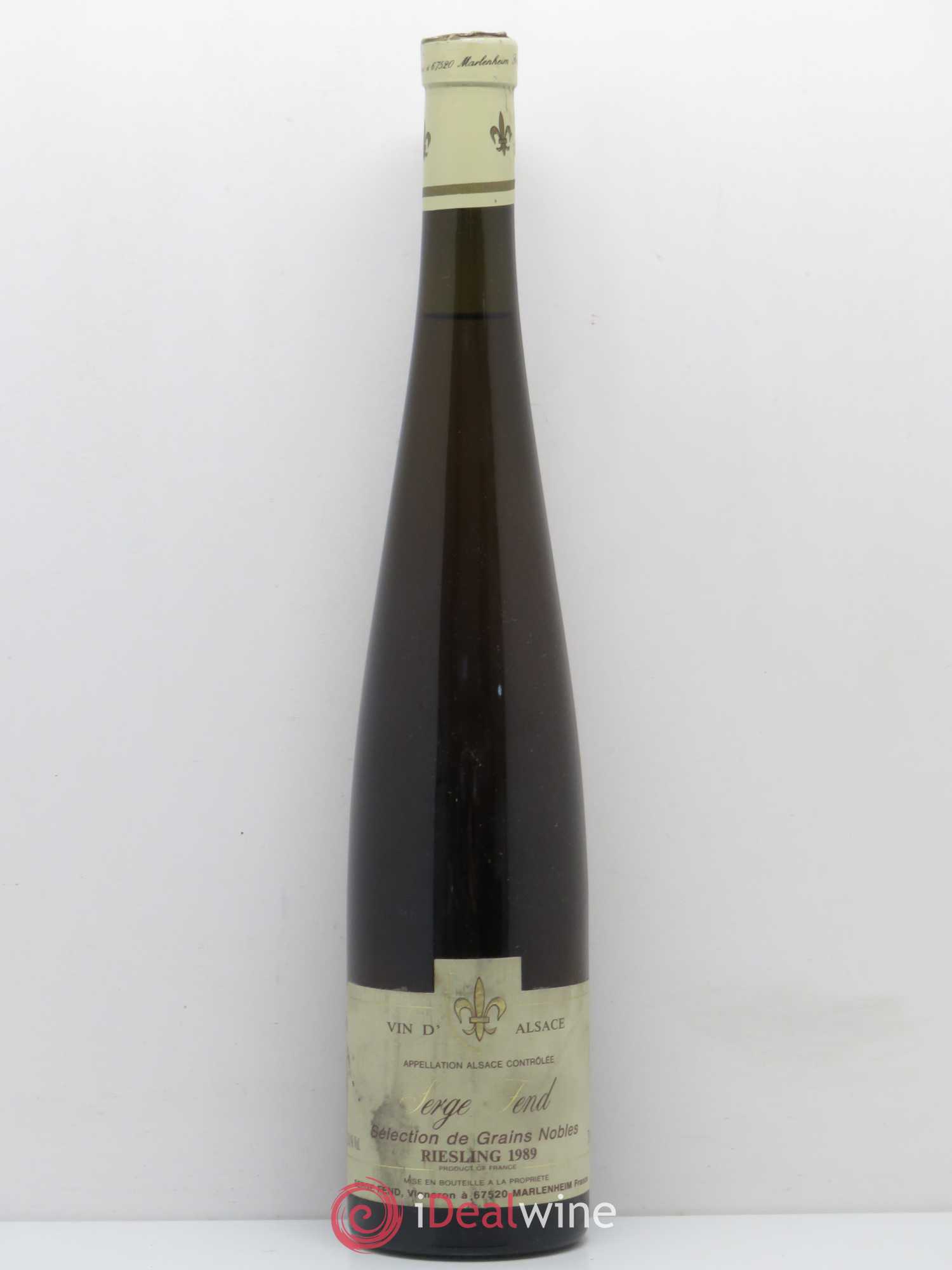Riesling Sélection de Grains Nobles S. Fend (sans prix de réserve) 1989 - Posten von 1 Flasche - 0