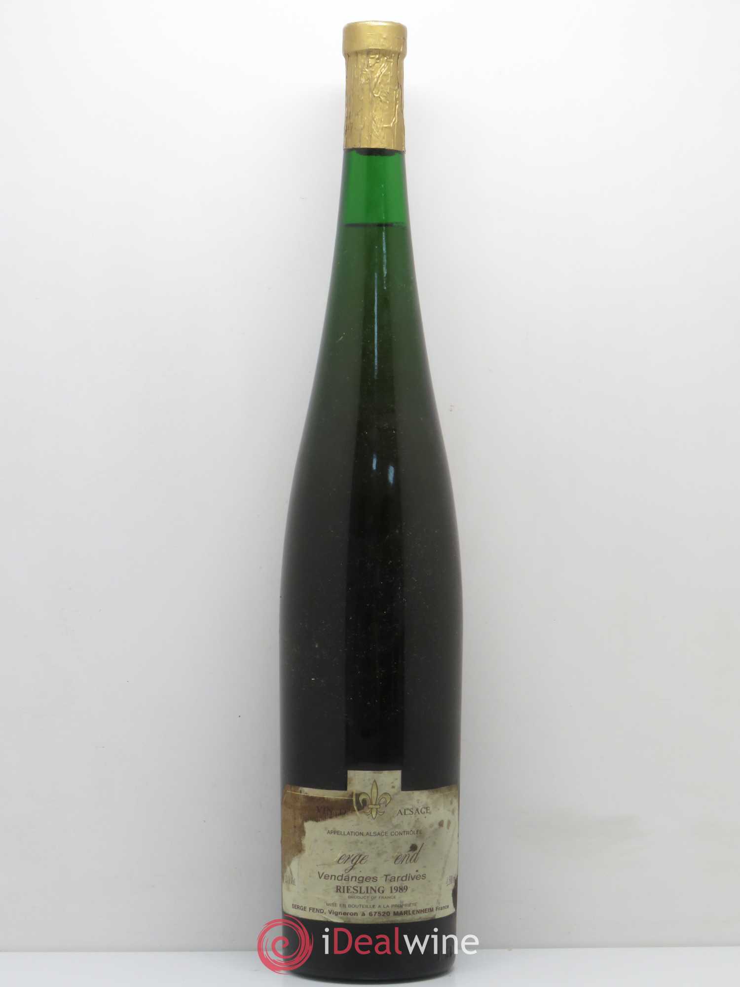 Riesling Vendanges Tardives S. Fend (sans prix de réserve) 1989 - Posten von 1 Magnum - 0