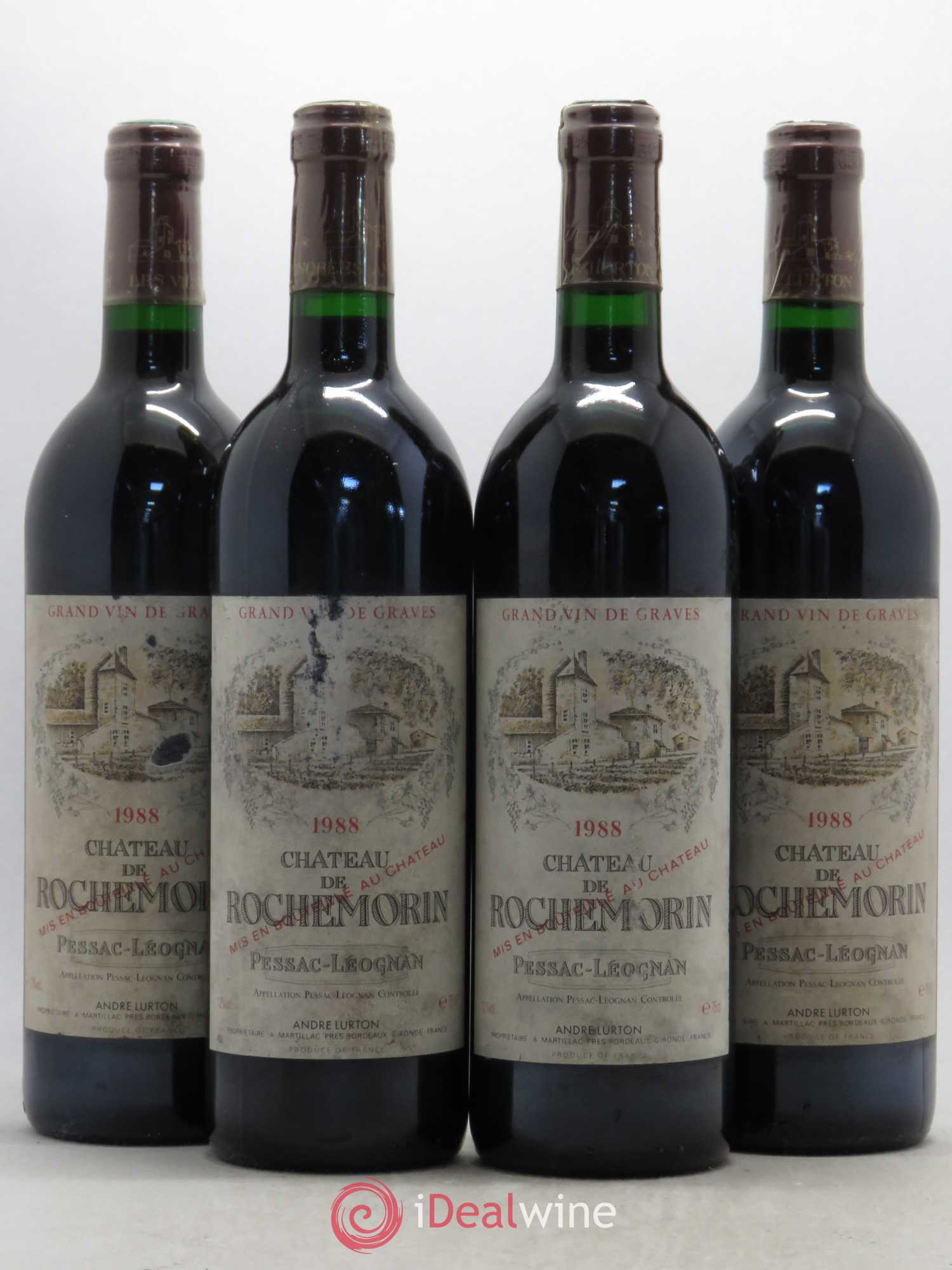 Château de Rochemorin 1988 - Lot de 4 bouteilles - 0