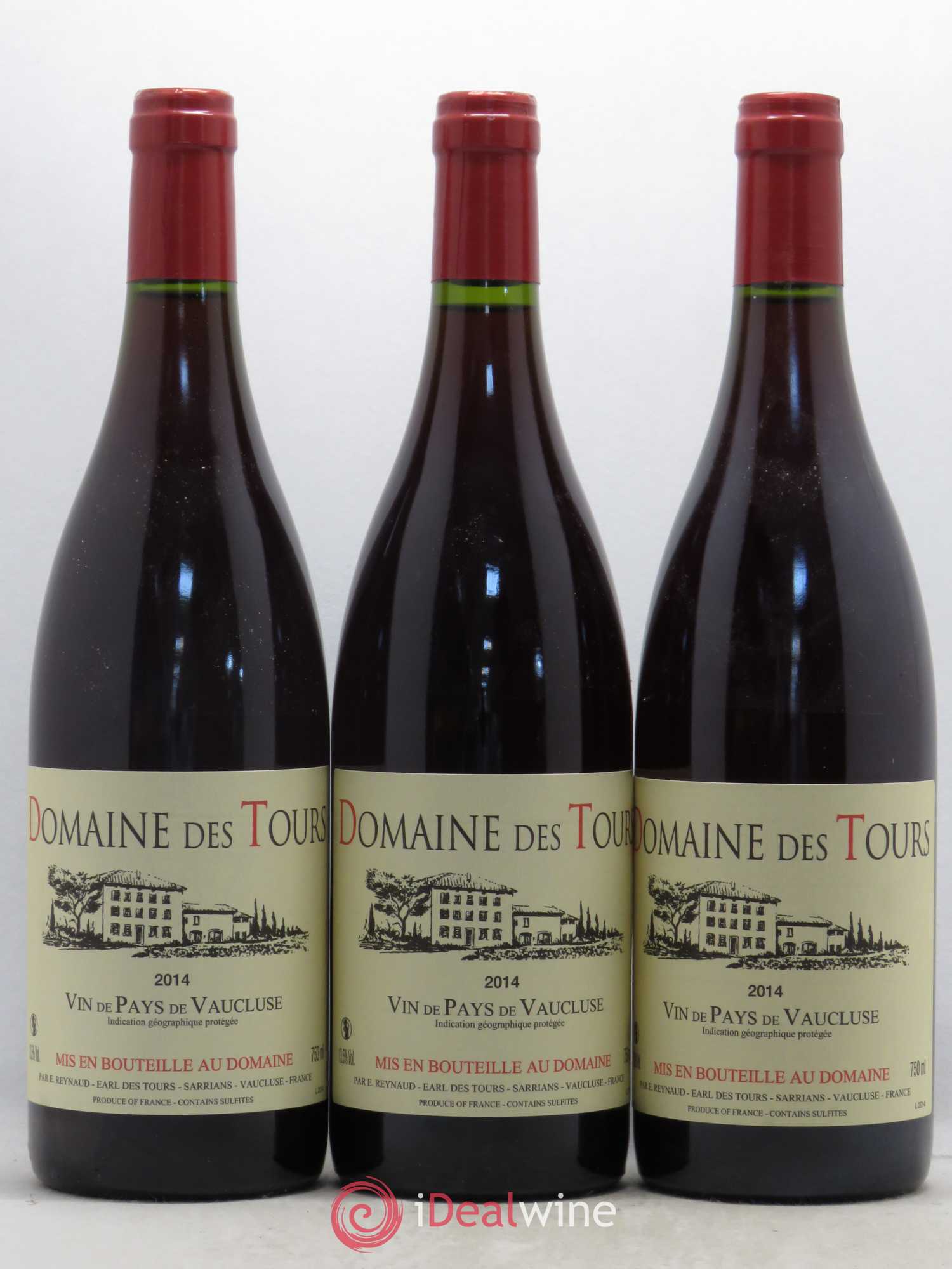Vaucluse (Vin de Pays de Vaucluse) Domaine des Tours Emmanuel Reynaud 2014 - Lot de 3 bouteilles - 0