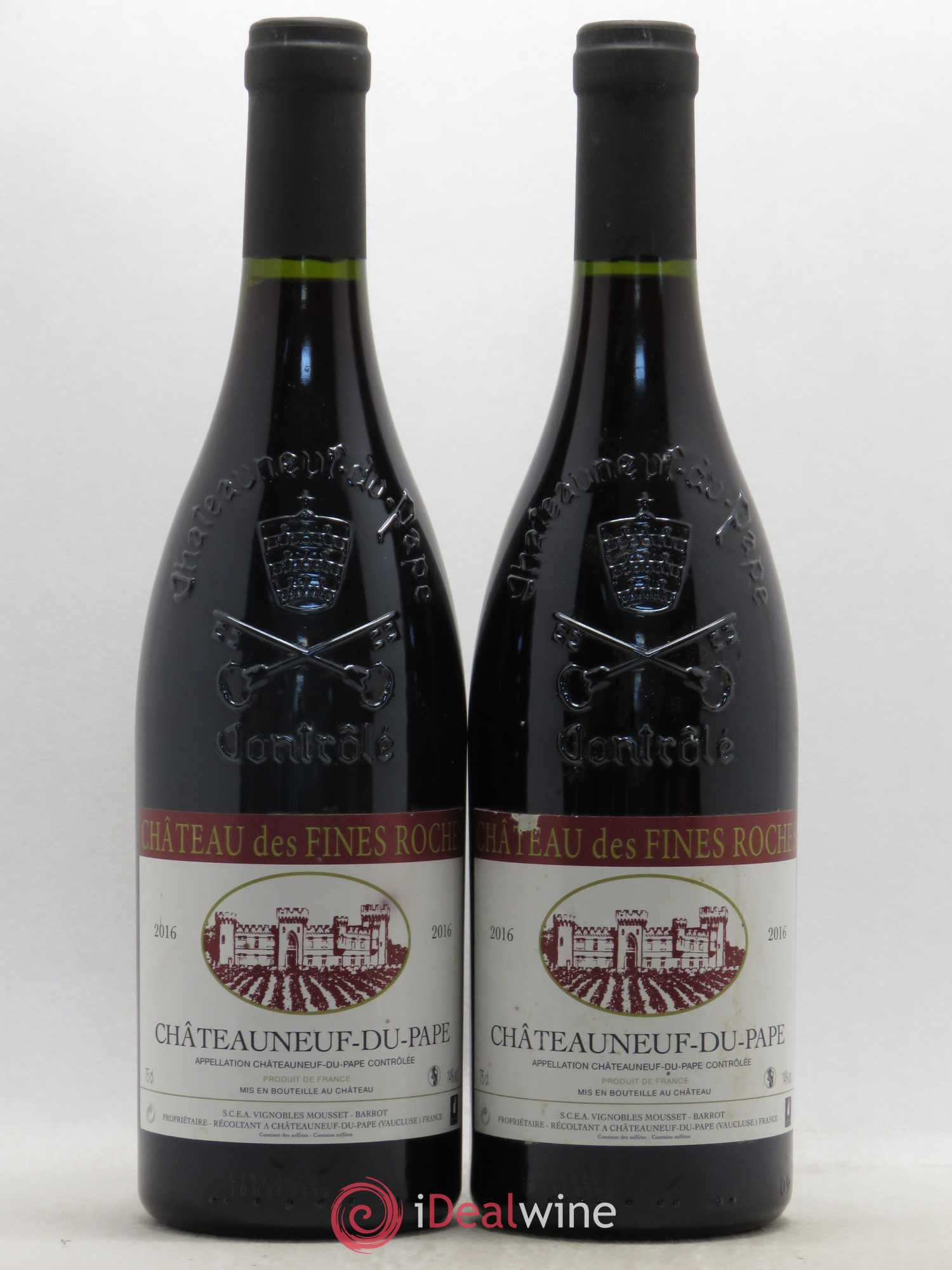 Châteauneuf-du-Pape Château Des Fines Roches 2016 - Lot de 2 bouteilles - 0