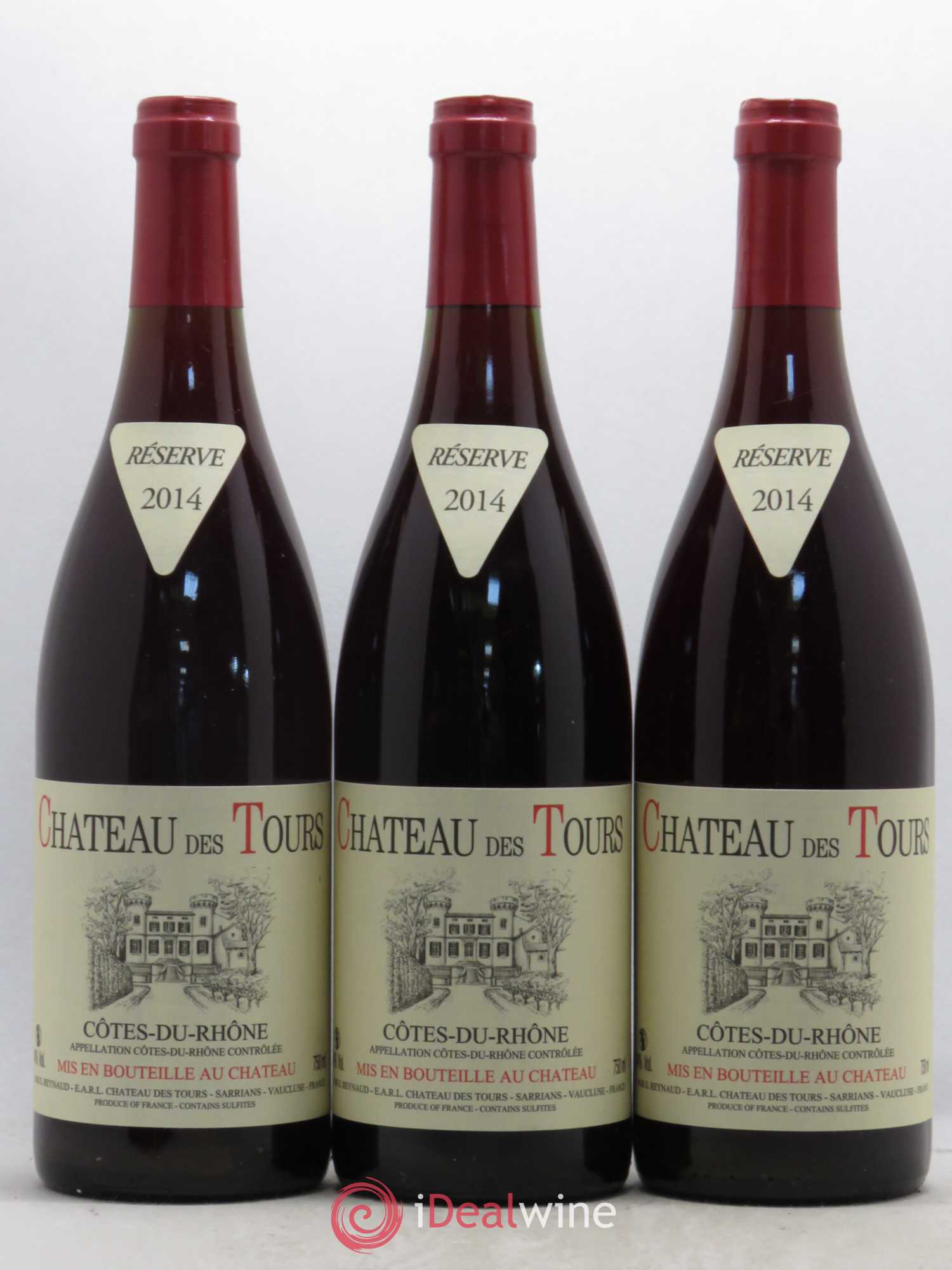 Côtes-du-Rhône Château des Tours Emmanuel Reynaud 2014 - Lot de 3 bouteilles - 0
