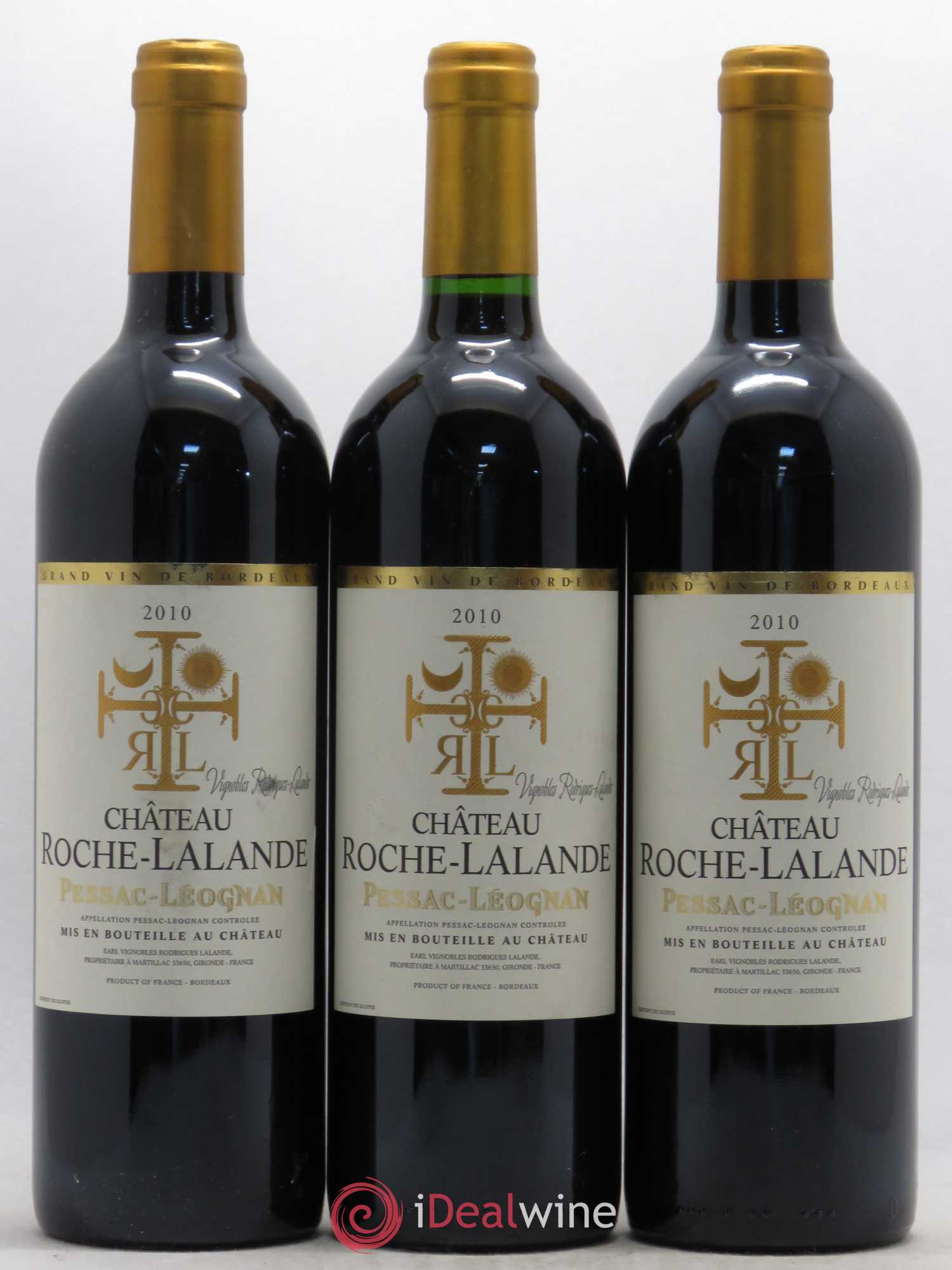 Pessac-Léognan Chateau Roche-Lalande 2010 - Lot de 3 bouteilles - 0