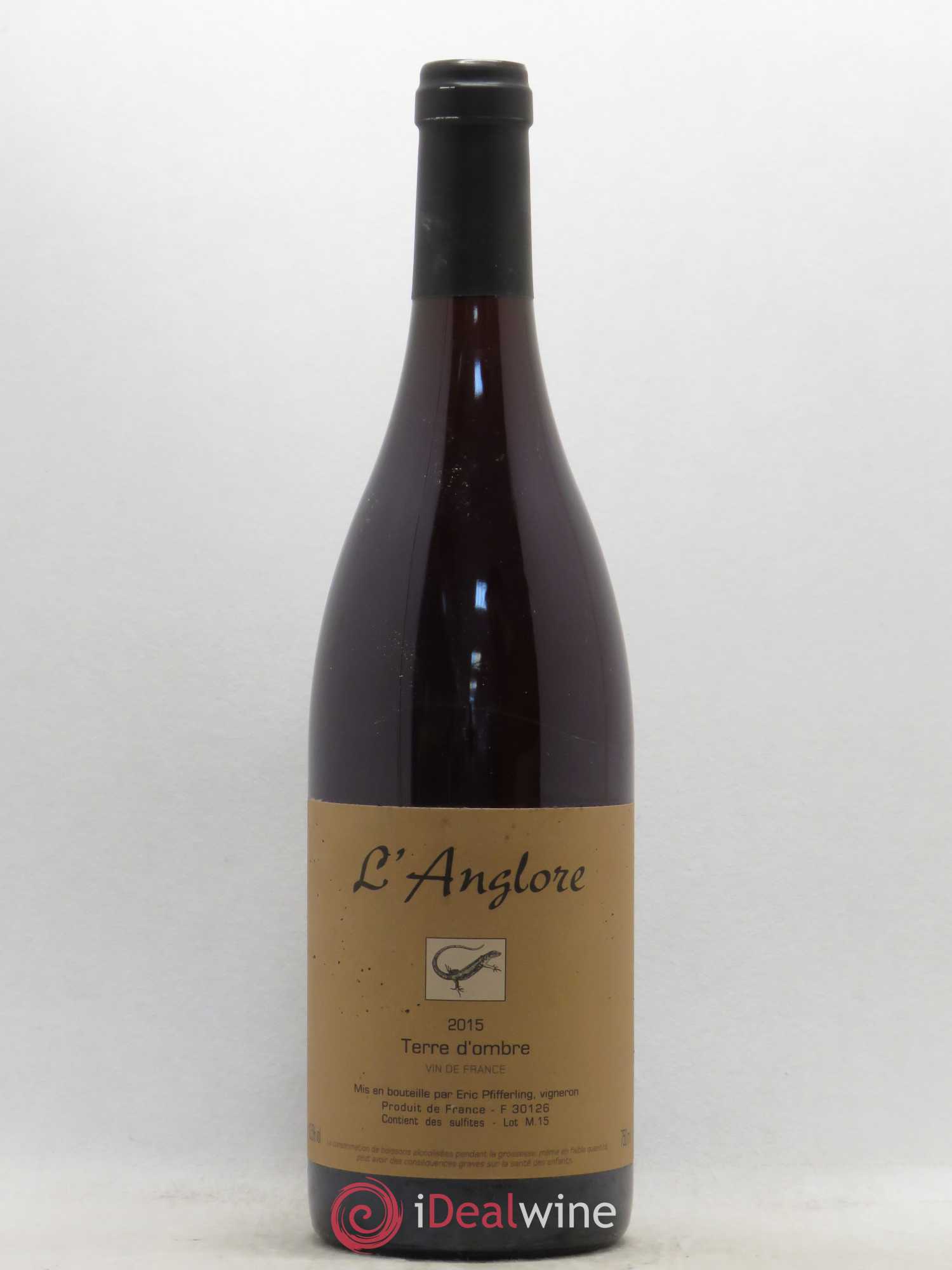 Vin de France Terre d'Ombre L'Anglore 2015 - Lot de 1 bouteille - 0