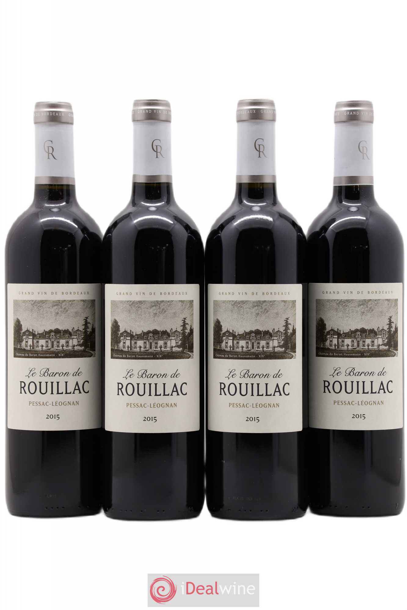 Pessac-Léognan Le Baron de Rouillac (sans prix de réserve) 2015 - Posten von 4 Flaschen - 0