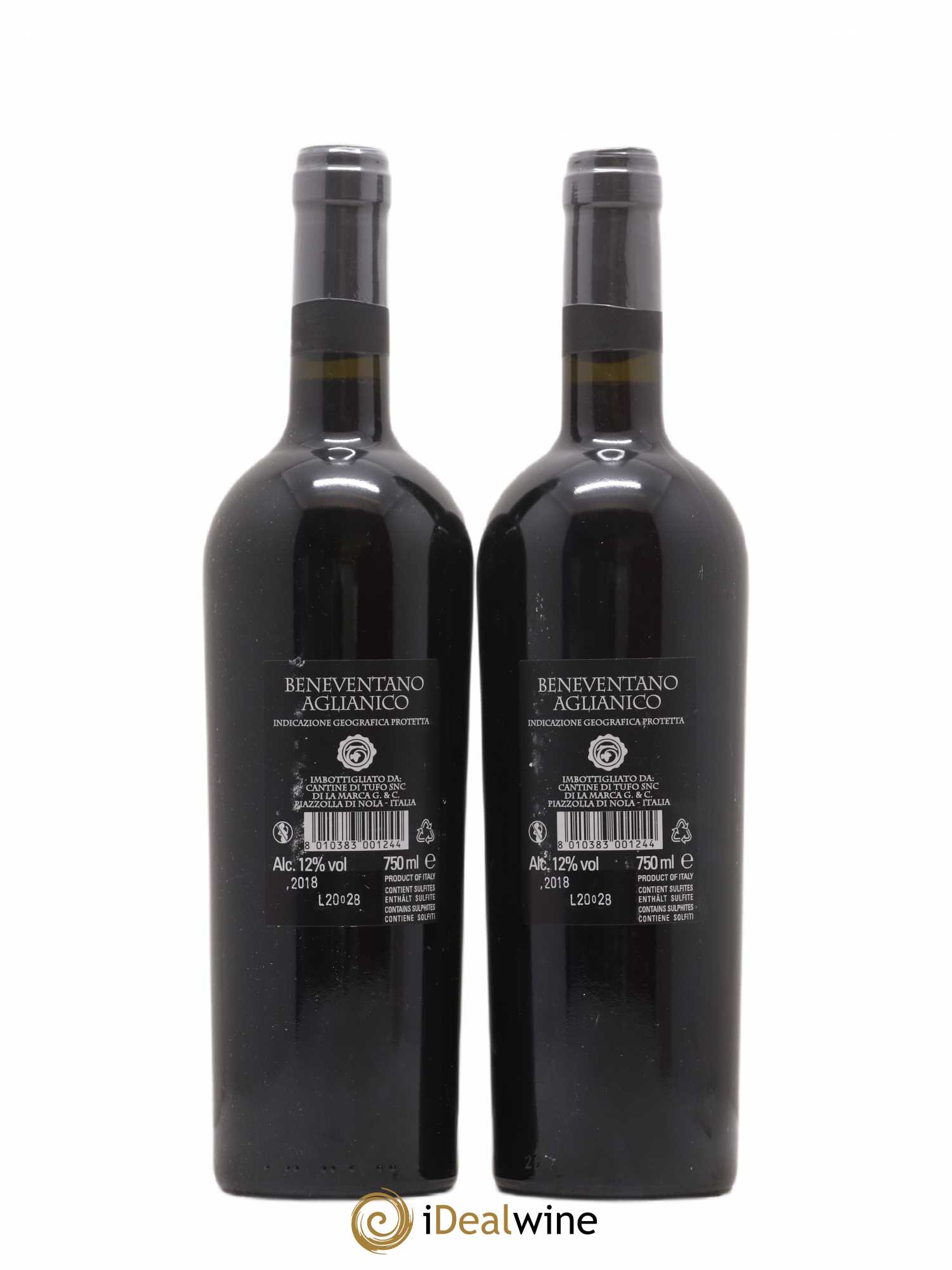 Italie Beneventano Aglianico Cantine di tufo (sans prix de réserve) 2018 - Posten von 2 Flaschen - 1