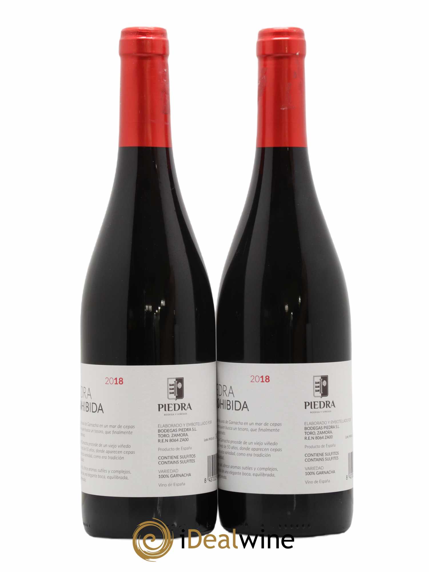 Espagne Piedra Prohibida Unicamente Garnacha (sans prix de réserve) 2018 - Lot de 2 bouteilles - 1