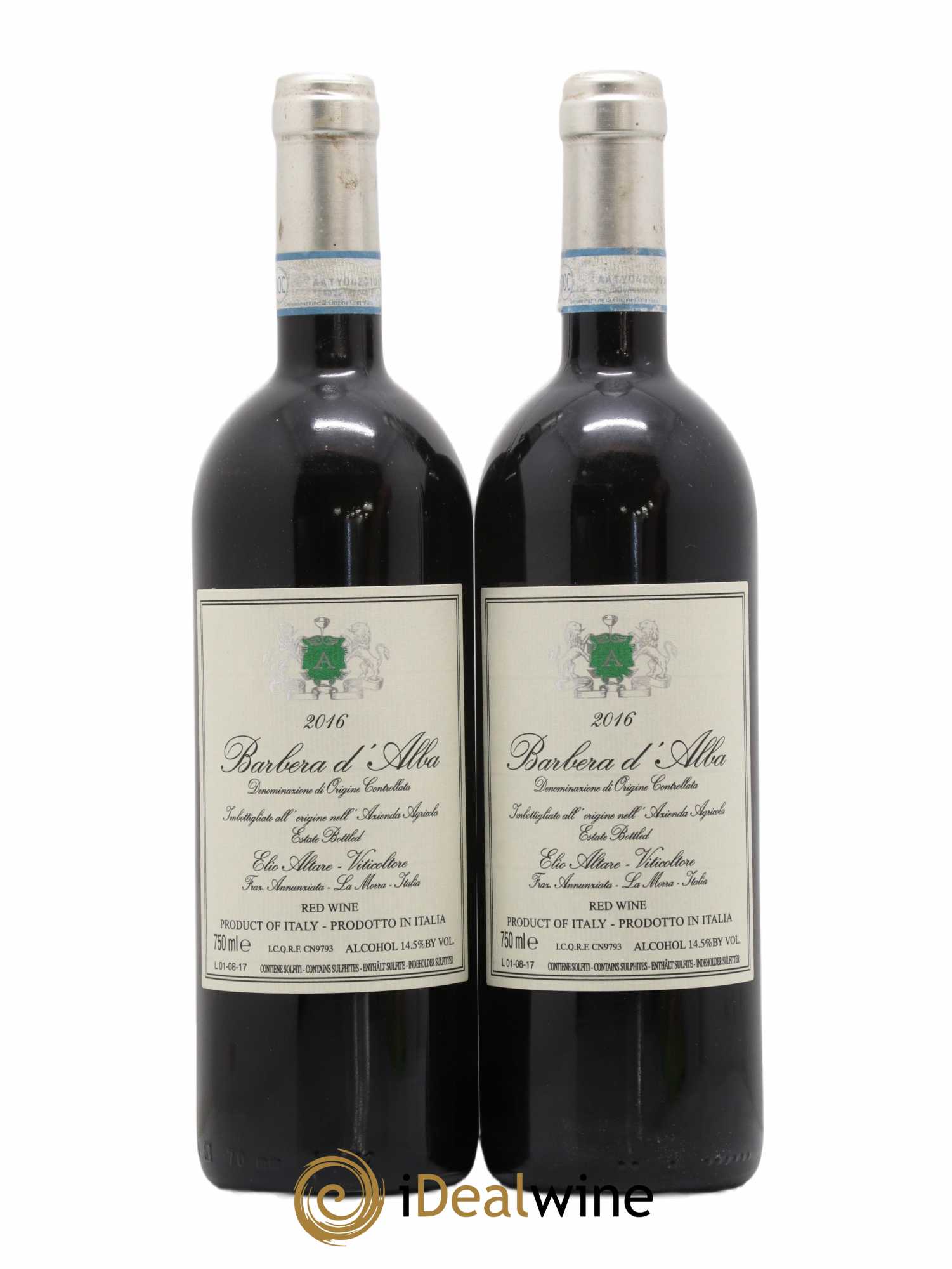 Barbera d'Alba DOC Elio Altare 2016 - Lot de 2 bouteilles - 0