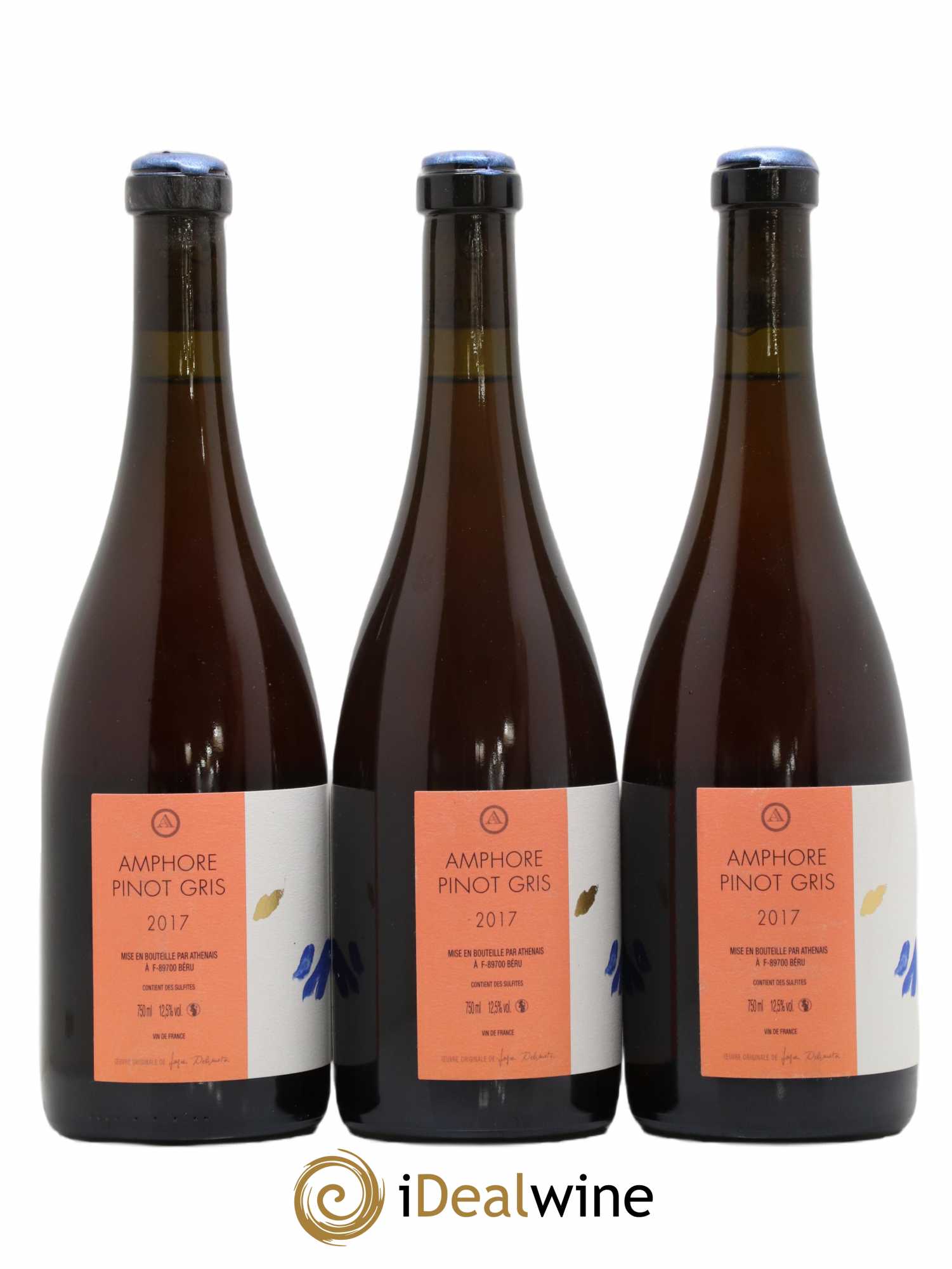 Vin de France Macération Pinot Gris Amphore Athenais de Beru 2017 - Lot de 3 bouteilles - 1