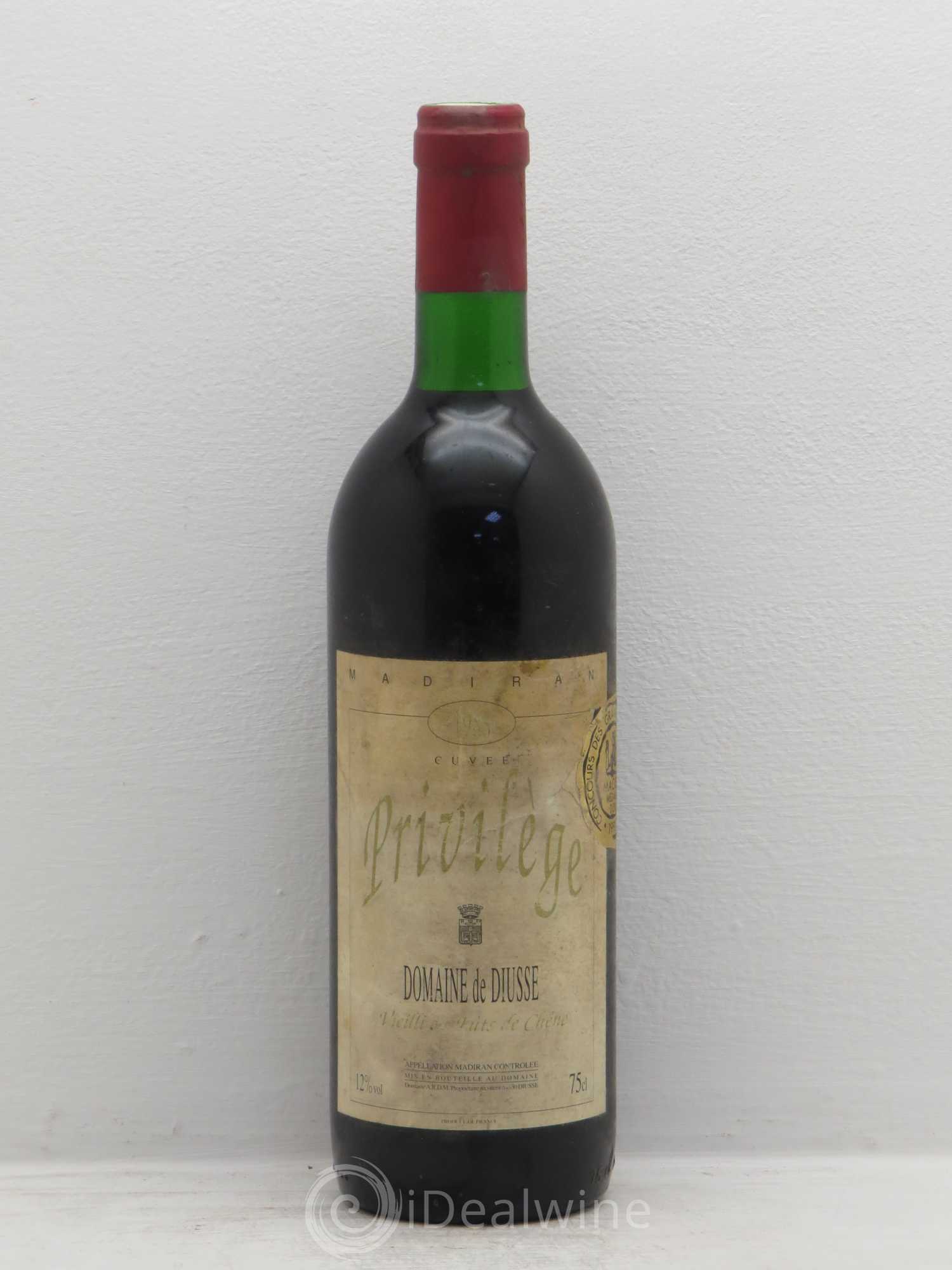 Madiran cuvée privilège domaine de diusse (sans prix de réserve) 1988 - Posten von 1 Flasche - 0