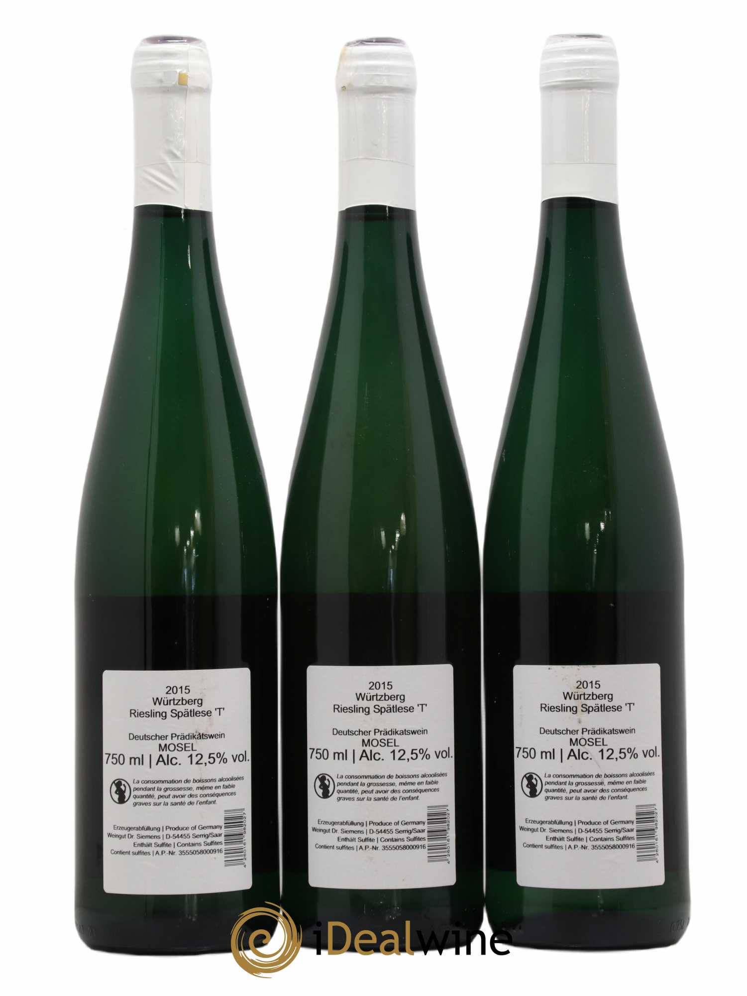 Allemagne Mosel-Saar (senza prezzo di riserva) 2015 - Lotto di 3 bottiglie - 1