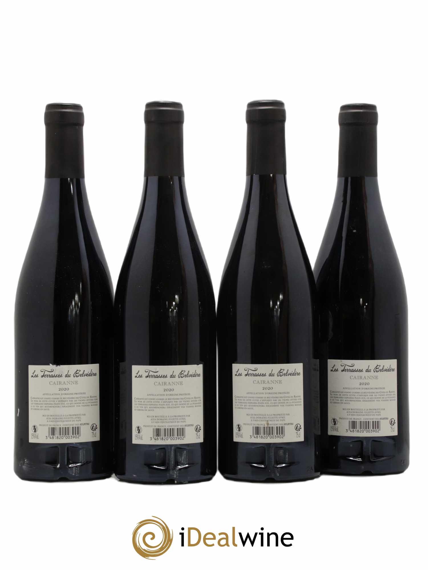 Côtes-du-Rhône-Villages Cairanne - 2020 - Lot of 4 bottles - 1