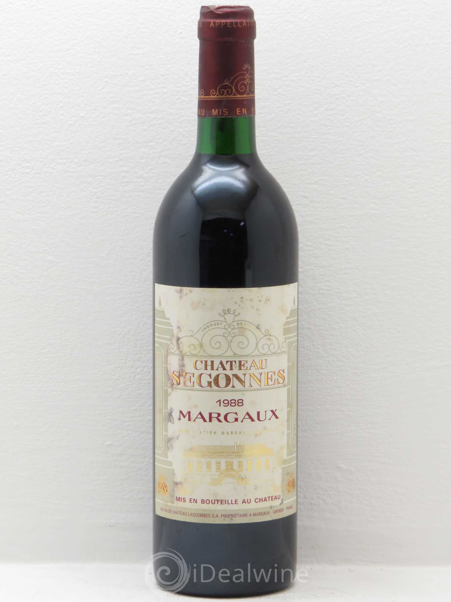 Château Segonnes 1988 - Lot de 1 bouteille - 0