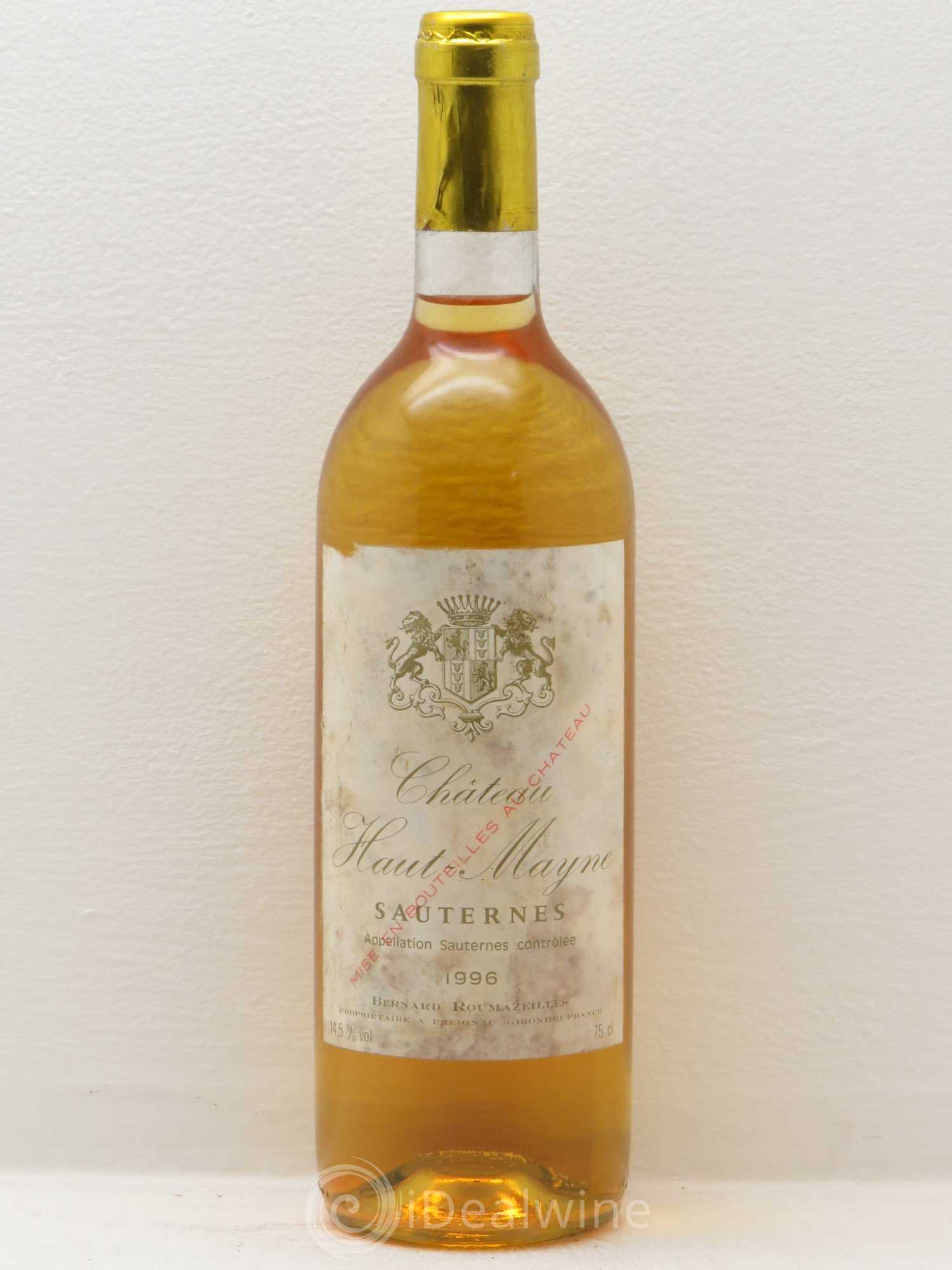Sauternes Château Haut Mayne 1996 - Lot de 1 bouteille - 0