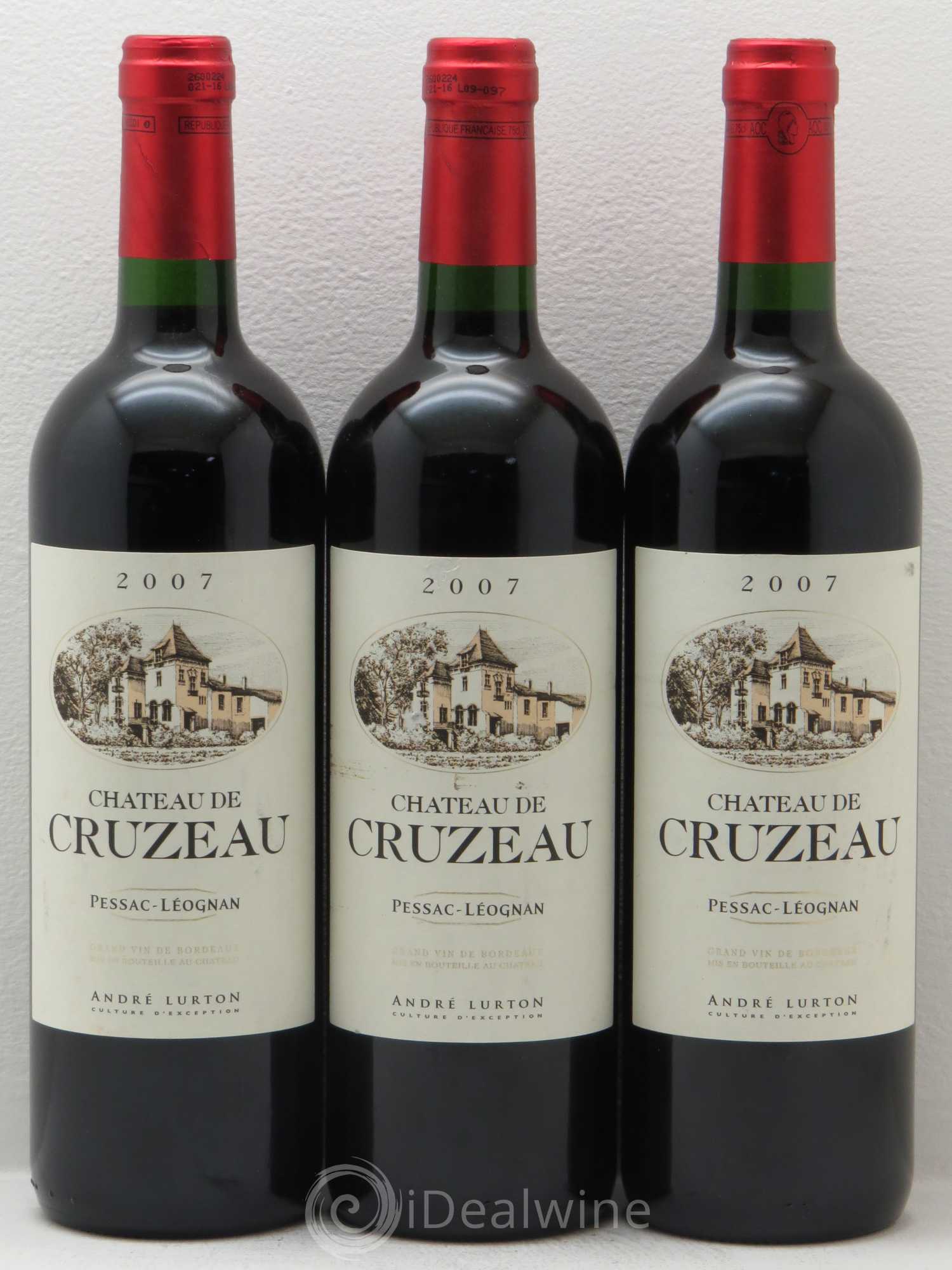 Château de Cruzeau (sans prix de réserve) 2007 - Lot de 3 bouteilles - 0