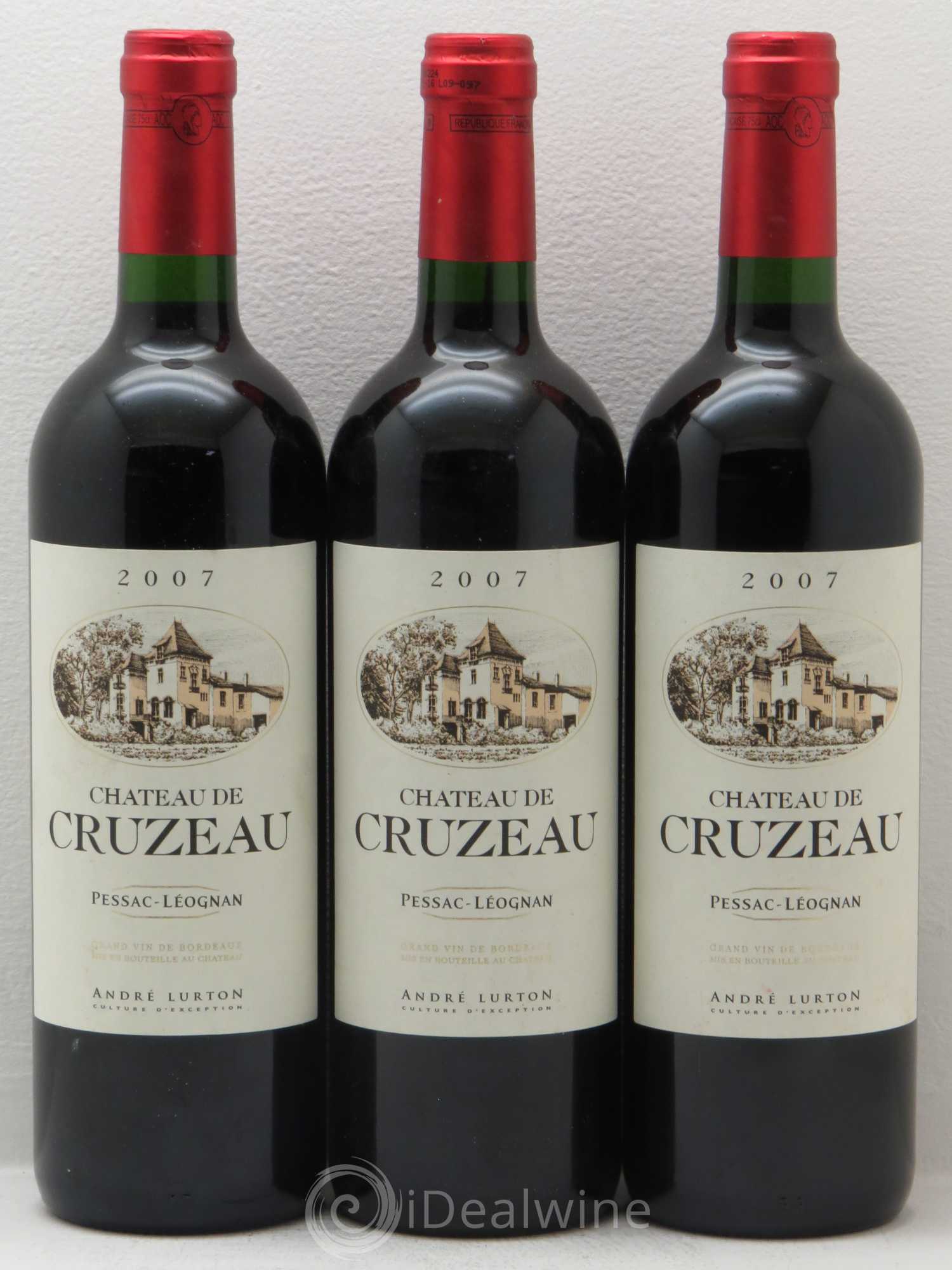 Château de Cruzeau (sans prix de réserve) 2007 - Lot de 3 bouteilles - 0
