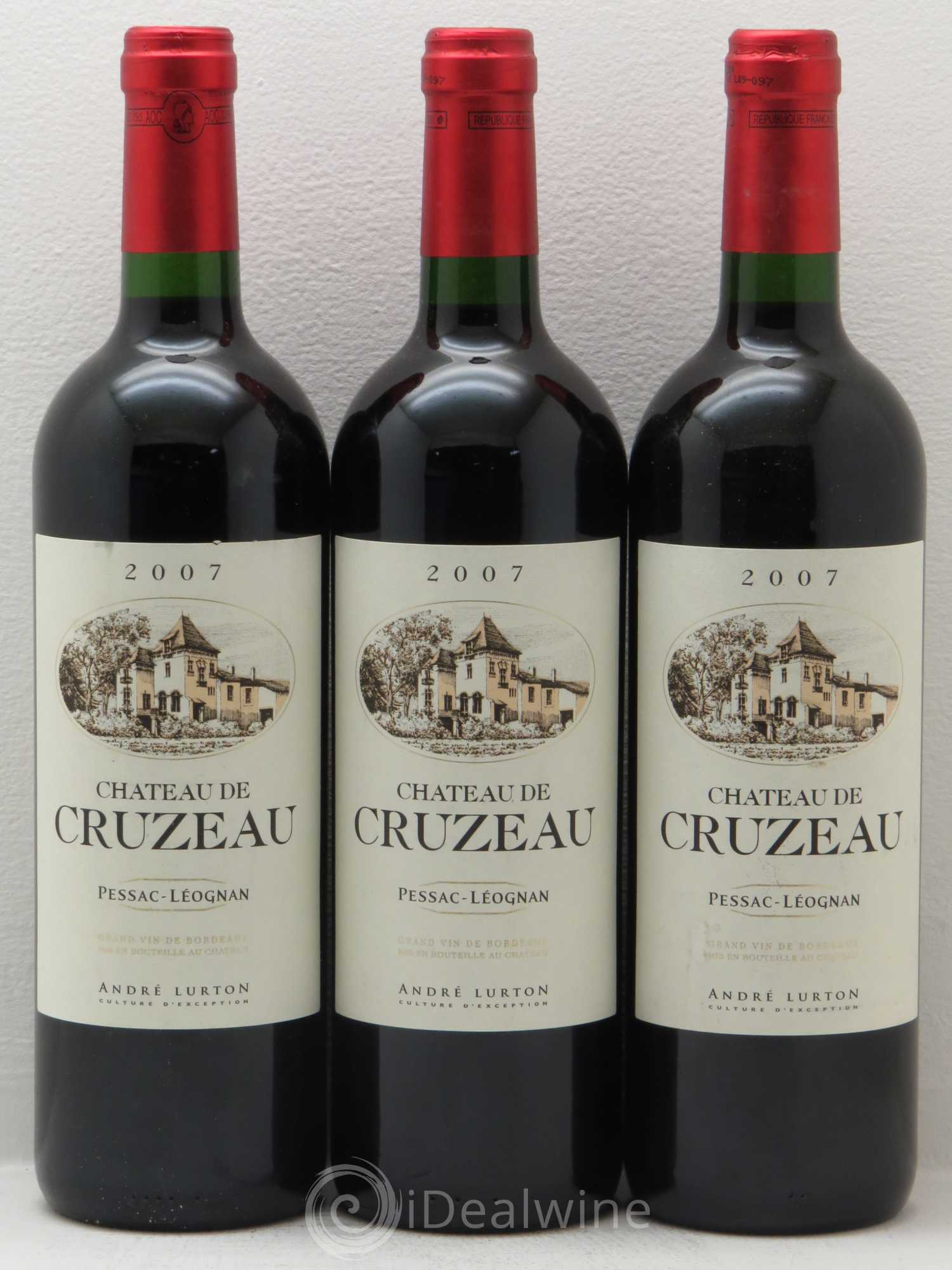 Château de Cruzeau (sans prix de réserve) 2007 - Lot de 3 bouteilles - 0