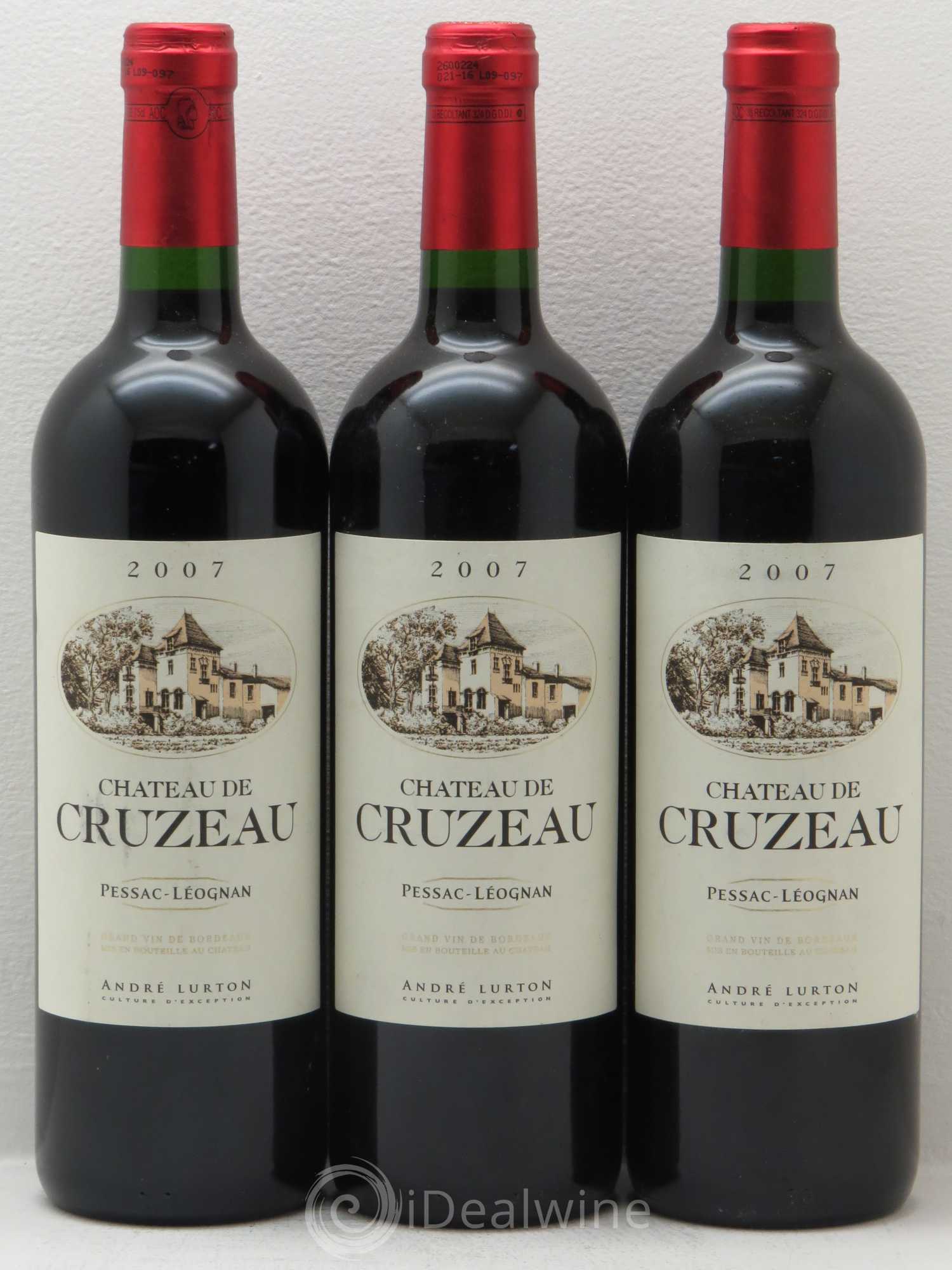 Château de Cruzeau (sans prix de réserve) 2007 - Lot de 3 bouteilles - 0