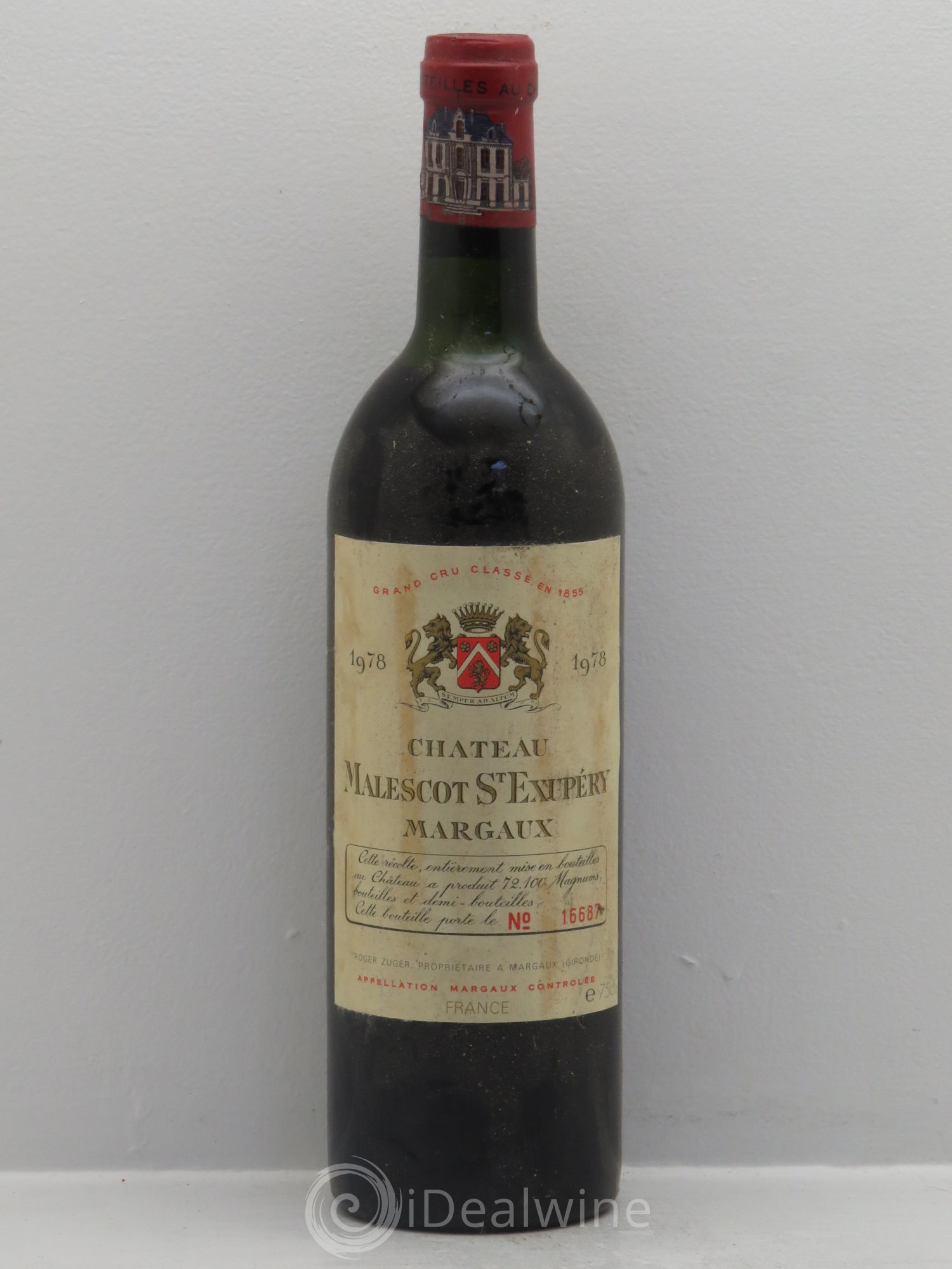 Château Malescot Saint-Exupéry 3ème Grand Cru Classé 1978 - Lot de 1 bouteille - 0