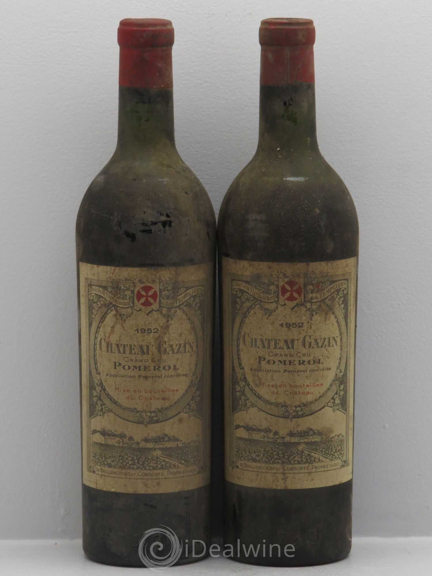 Château Gazin 1952 - Lot de 2 bouteilles - 0