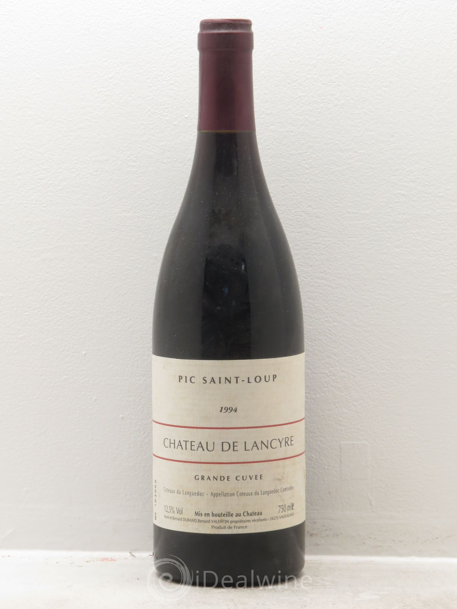Pic Saint-Loup Château de Lancyre Grande Cuvée Familles Durand et Valentin 1994 - Lot de 1 bouteille - 0