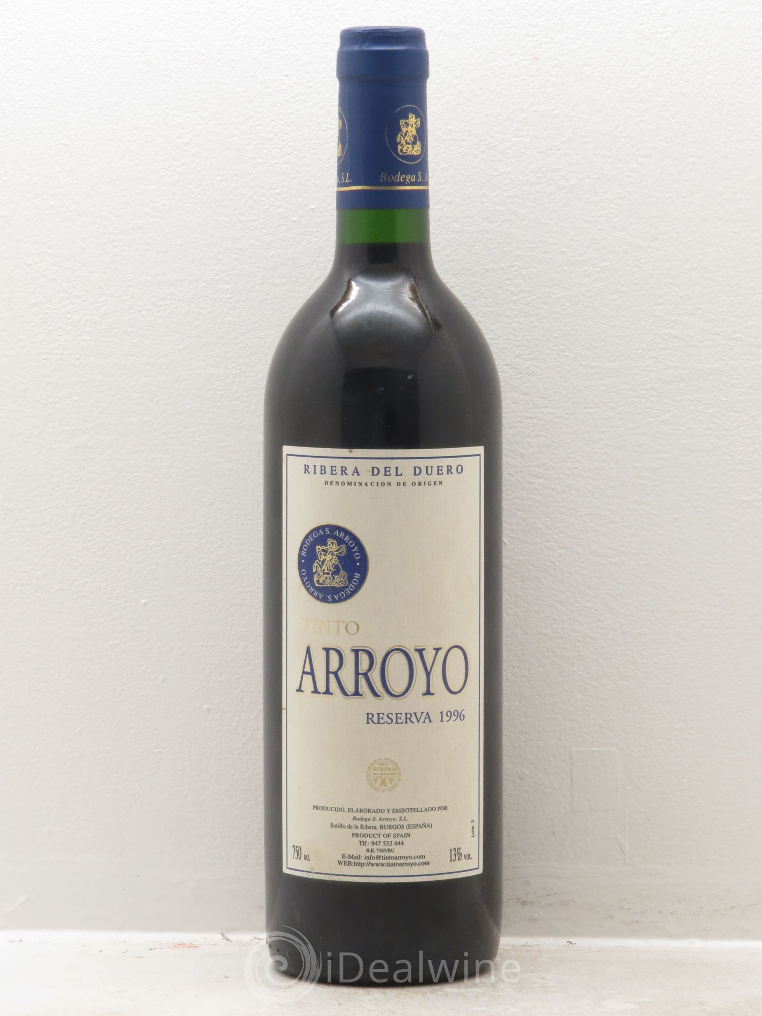Ribera Del Duero DO Riserva Bodegas Arroyo Tinto 1996 - Lot de 1 bouteille - 0