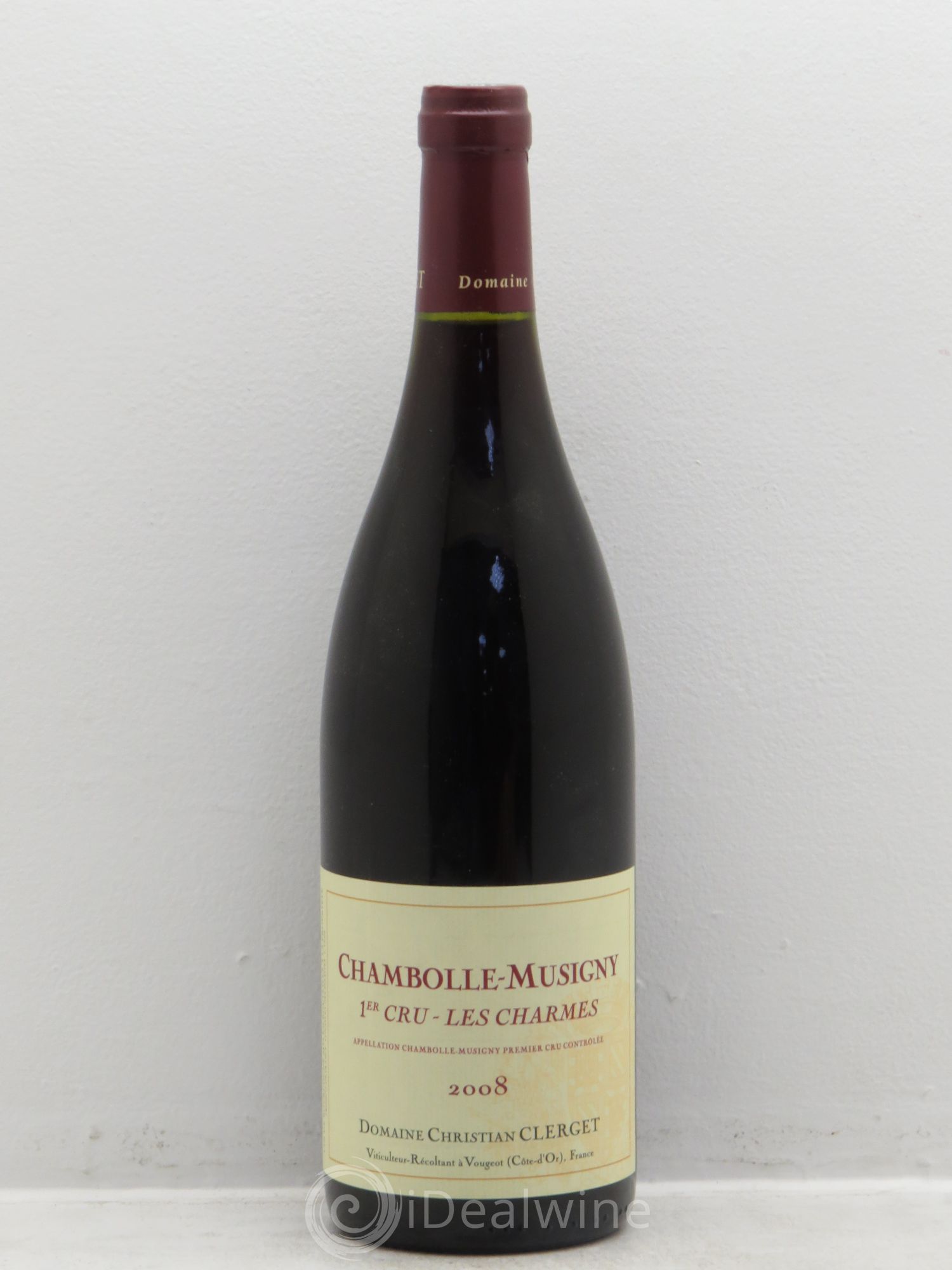 Chambolle-Musigny 1er Cru Les Charmes Christian Clerget 2008 - Lot de 1 bouteille - 0