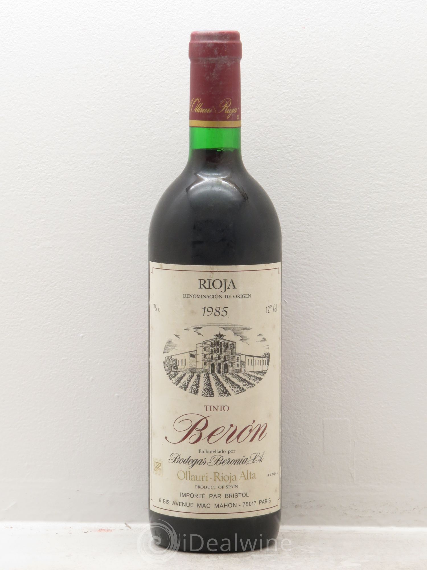 Rioja DOCA Crianza Beron Bodegas Beronia 1985 - Lot de 1 bouteille - 0