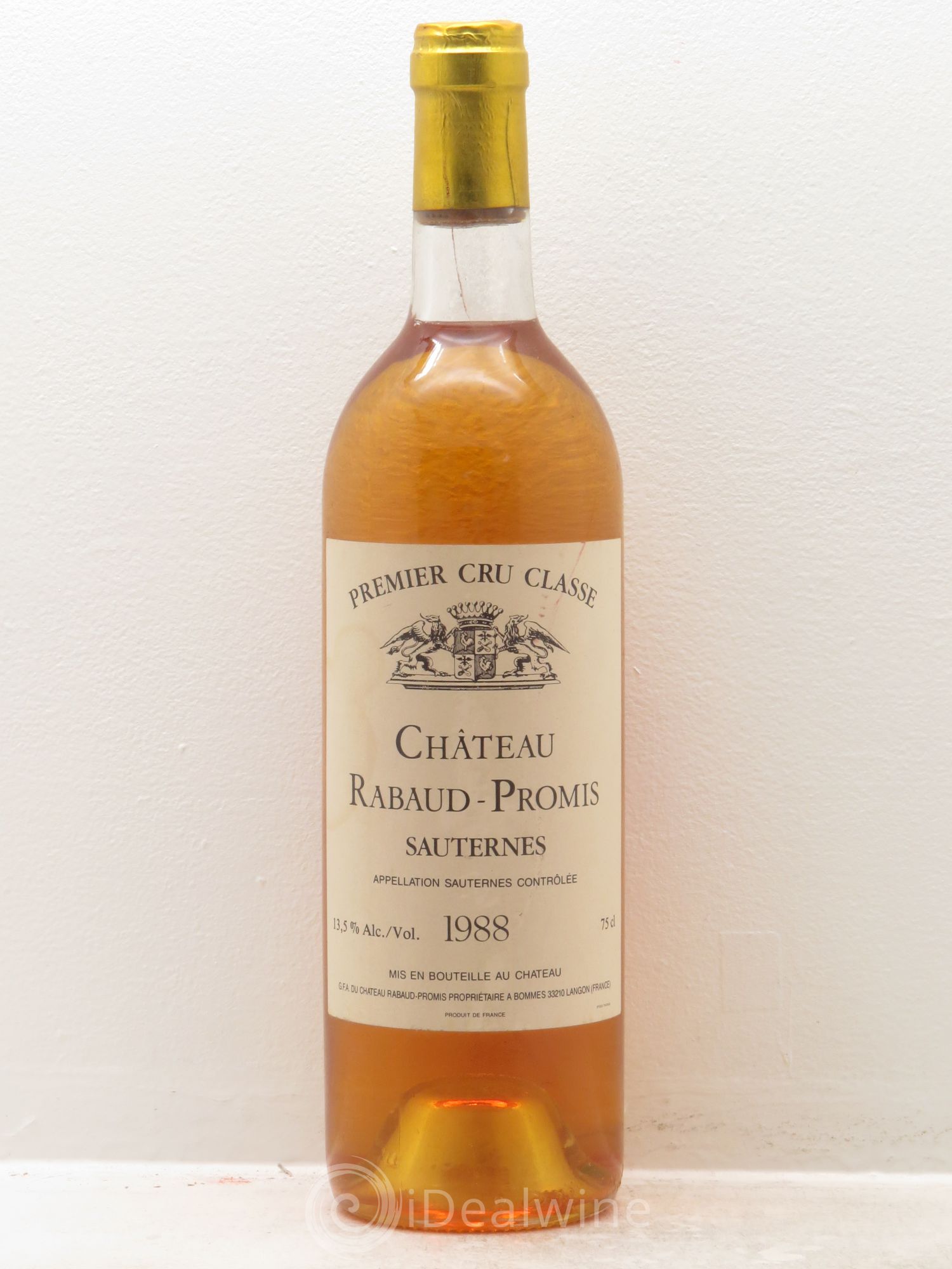 Château Rabaud Promis 1er Grand Cru Classé 1988 - Posten von 1 Flasche - 0