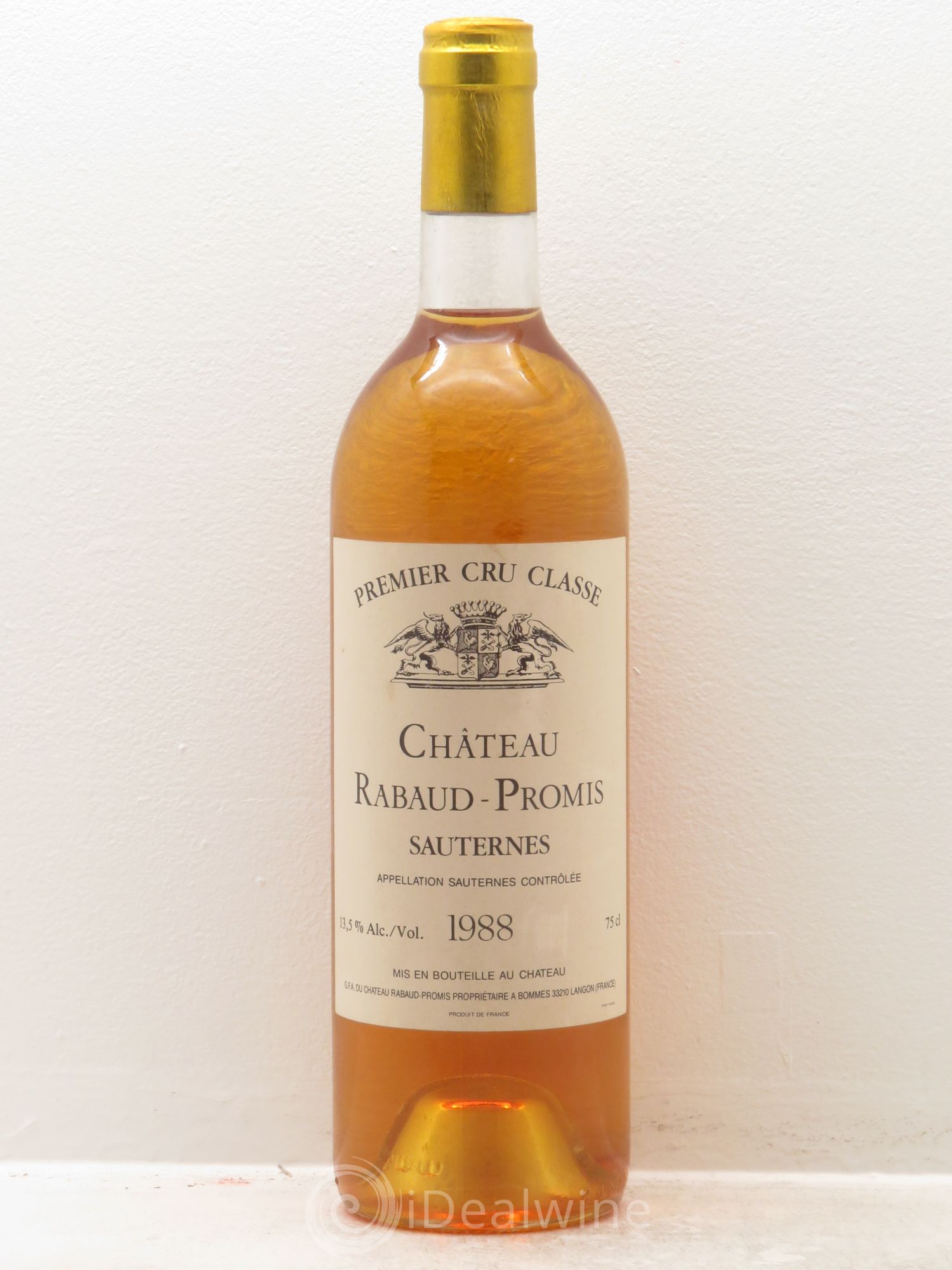 Château Rabaud Promis 1er Grand Cru Classé 1988 - Posten von 1 Flasche - 0
