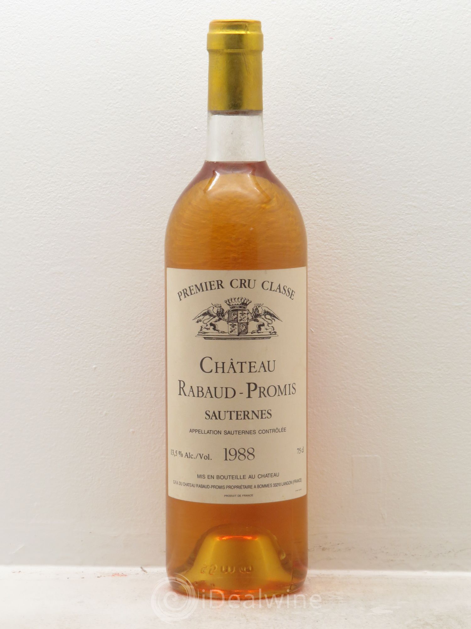Château Rabaud Promis 1er Grand Cru Classé 1988 - Posten von 1 Flasche - 0