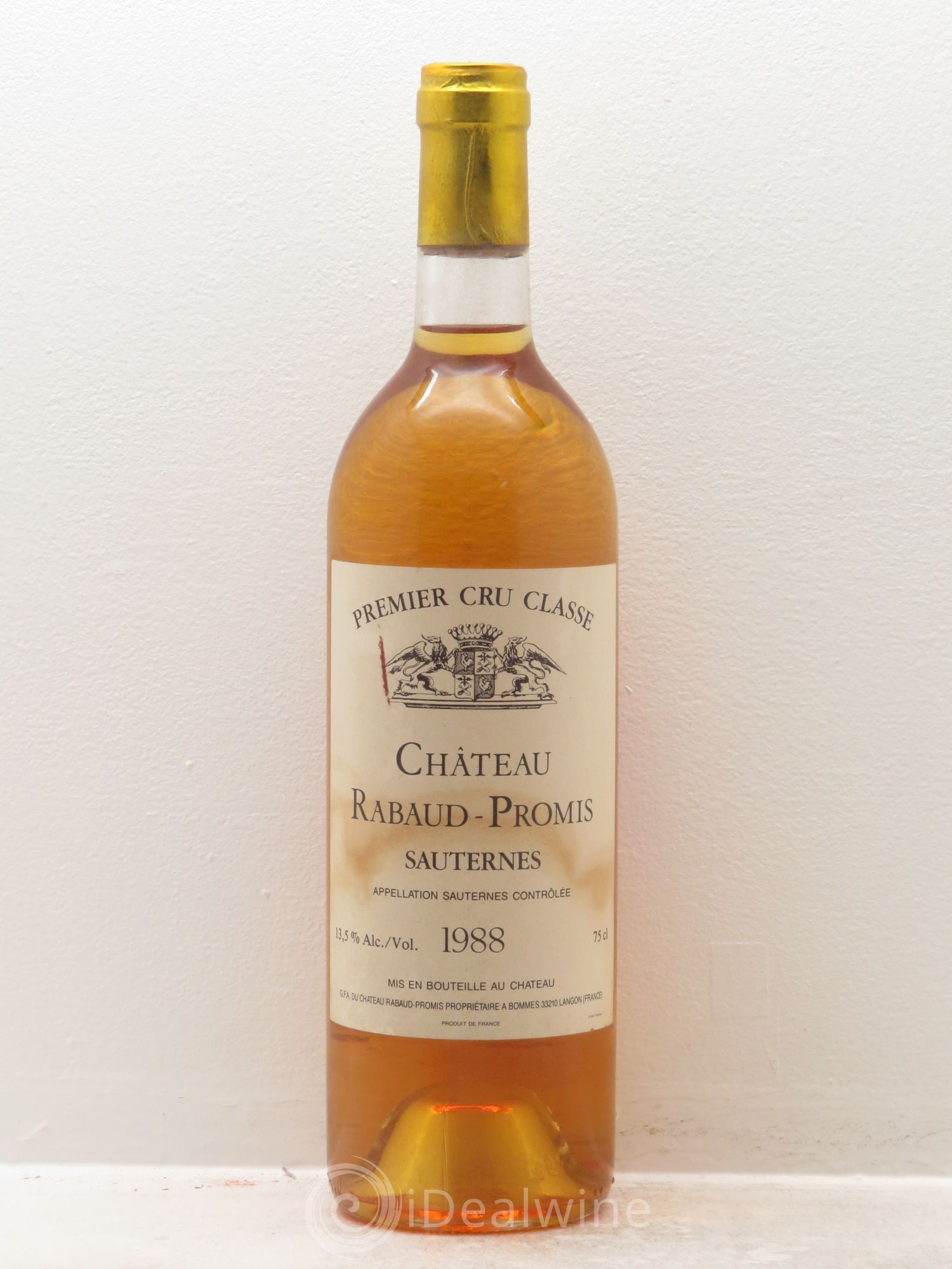 Château Rabaud Promis 1er Grand Cru Classé 1988 - Posten von 1 Flasche - 0