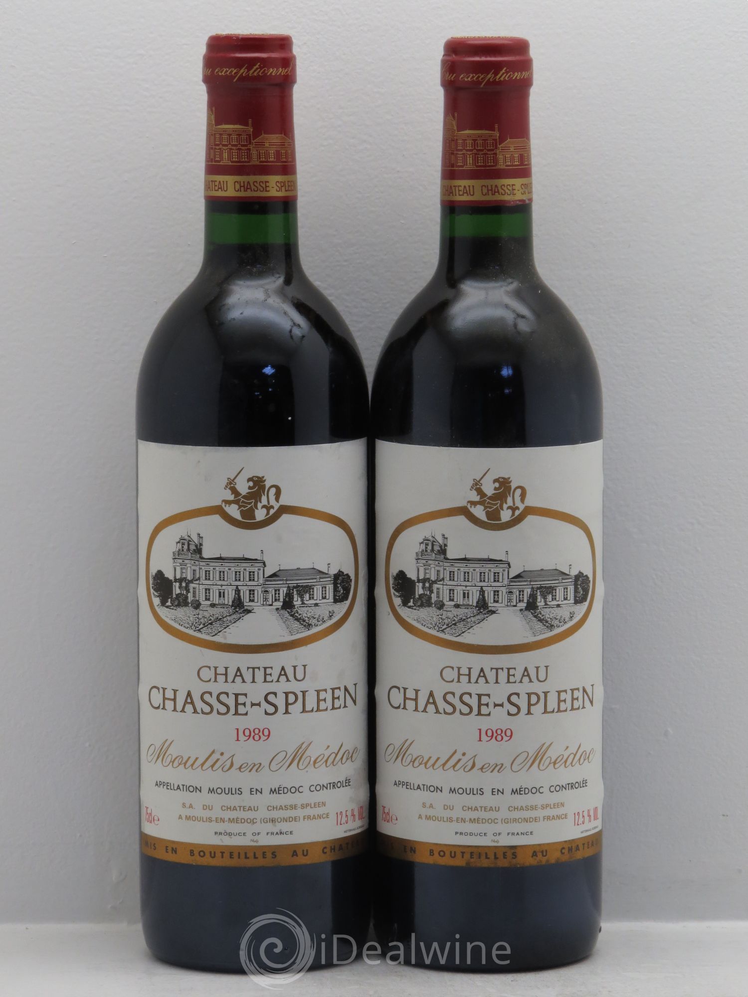 Château Chasse Spleen 1989 - Lot de 2 bouteilles - 0