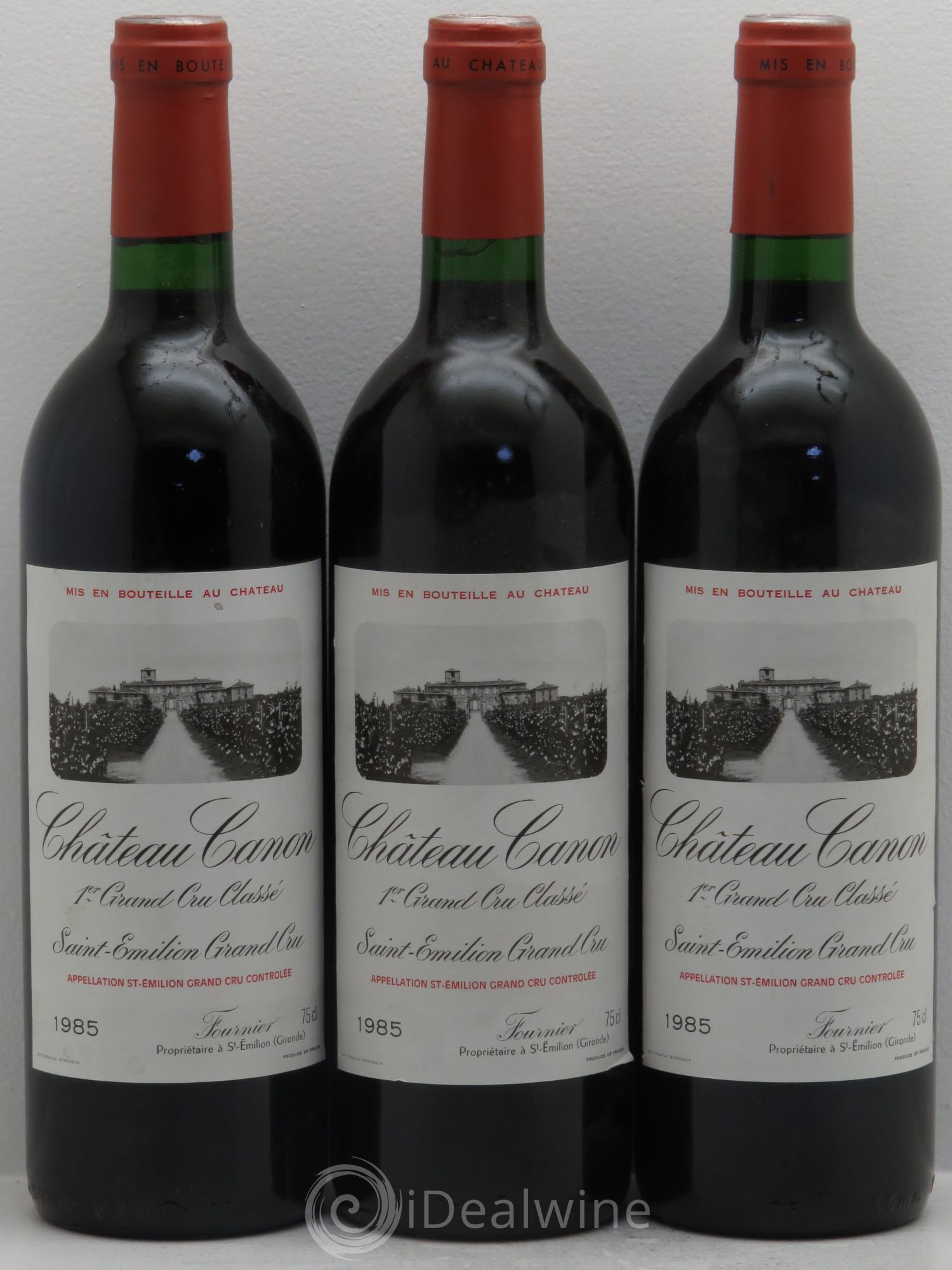 Château Canon 1er Grand Cru Classé B 1985 - Lot de 3 bouteilles - 0